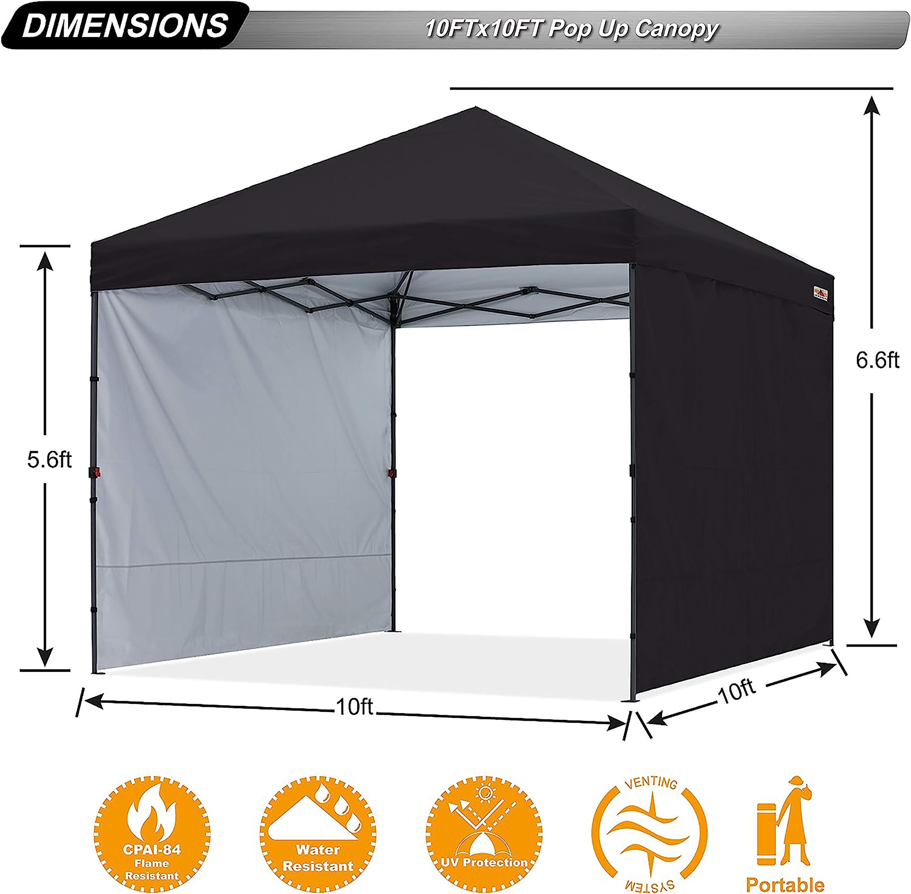 ABCCANOPY AHZJ2W-10FTBLACK Canopies-Sl - View #3