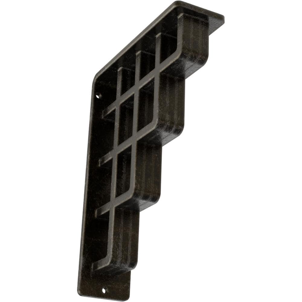 Ekena Millwork BKTM02X05X08TDIAWS Diane 5.5-in x 2-in x 8-in Gray Wrought iron Mounting bracket