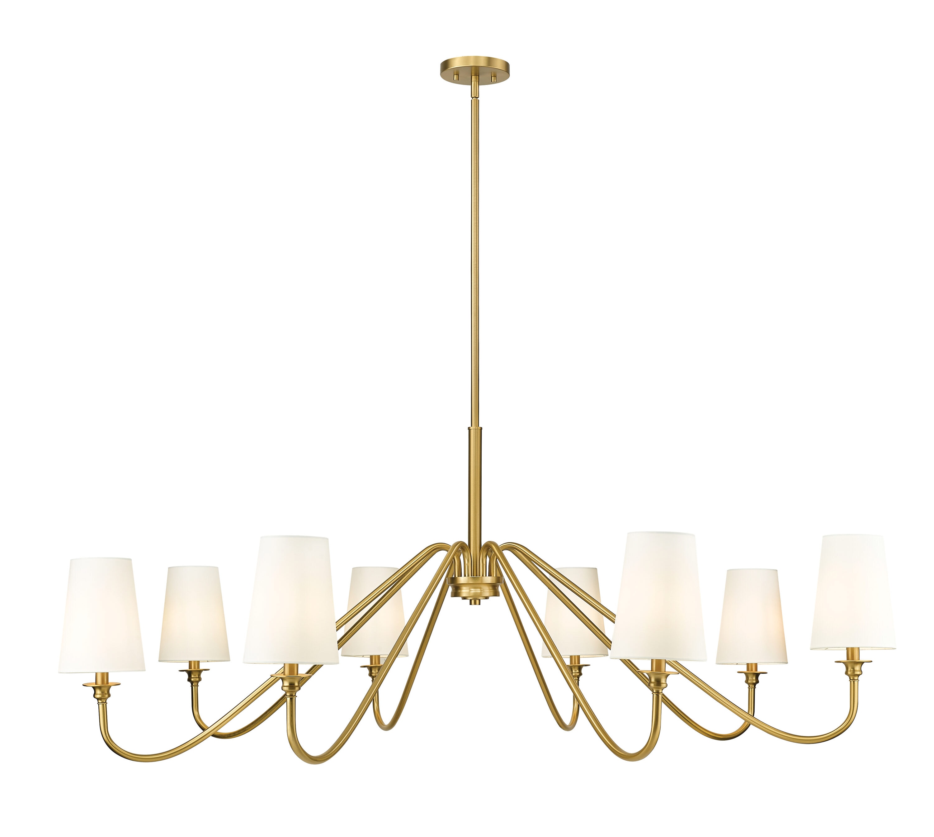 Z-Lite 7509-8-60MGLD Gianna 8 -Light Gold Transitional For Use in Bedrooms, Dining Rooms, Foyers, Kitchens, Living Rooms Chandelier
