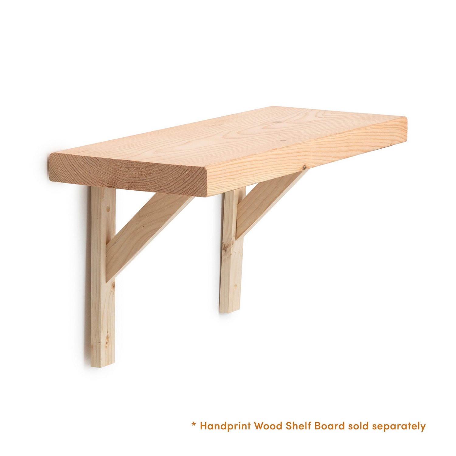 Wingate Metal Bracket & Smooth Solid Wood Shelf, 9 x 1.5, Handmade 3-5  Days