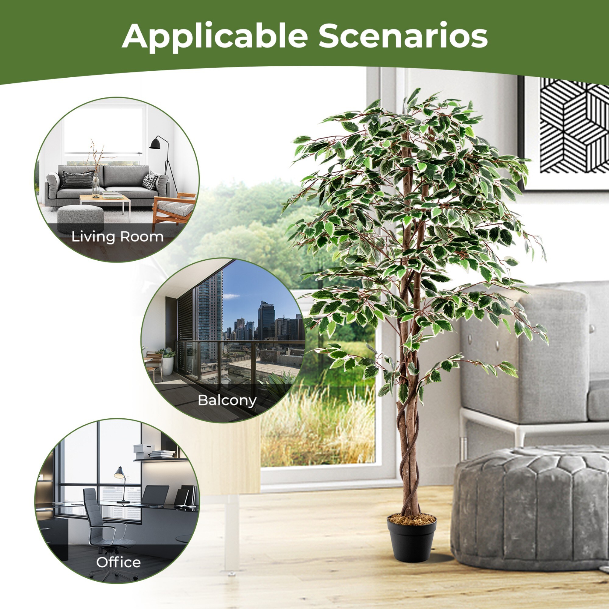 Poinic CWZH10186 Artificial-Plants-Trees - View #3