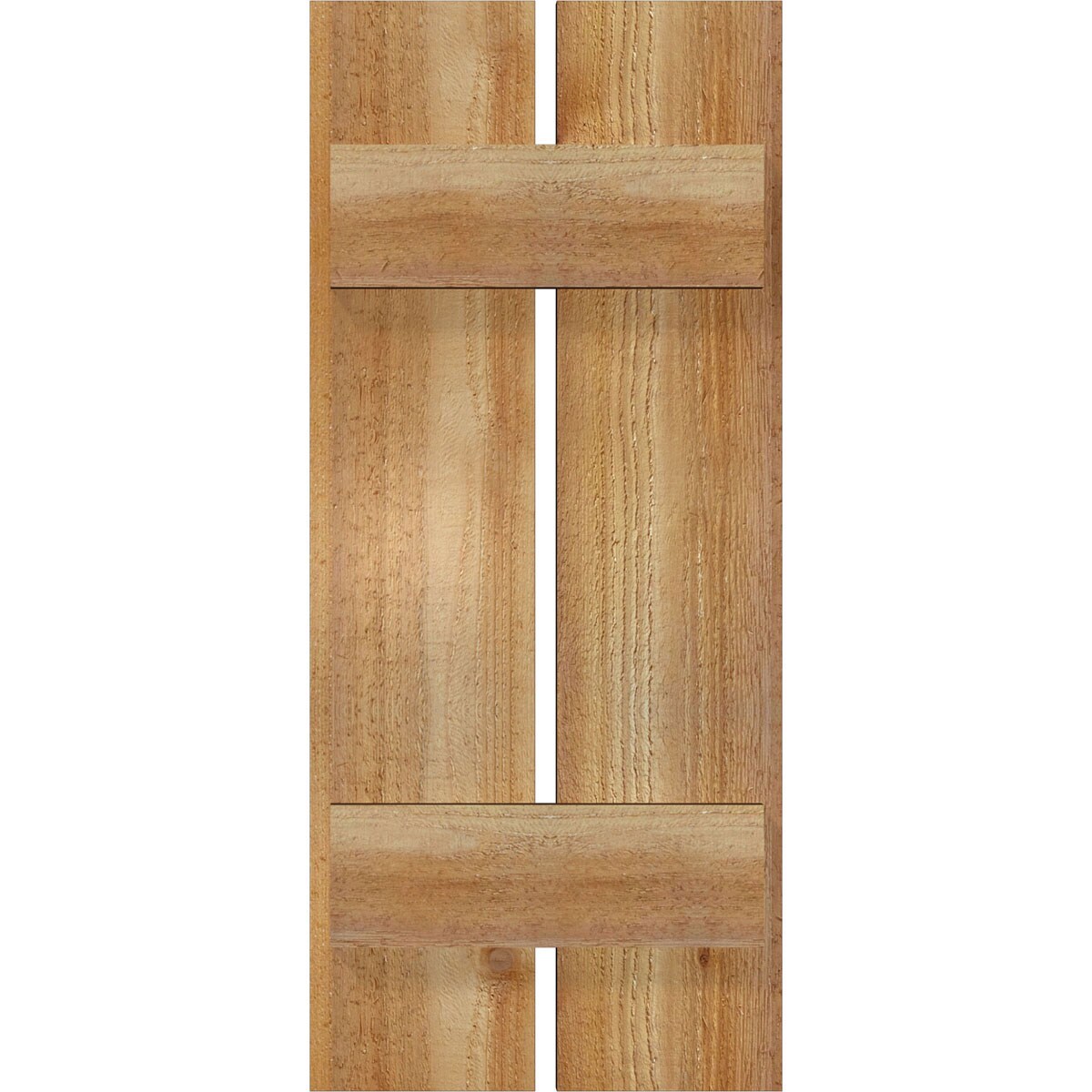 Ekena Millwork RBS06S11X026RWR 11.25-in W x 26-in H Unfinished Paintable/Stainable Board and batten Spaced Wood Exterior Shutters ( 2 -Pack )