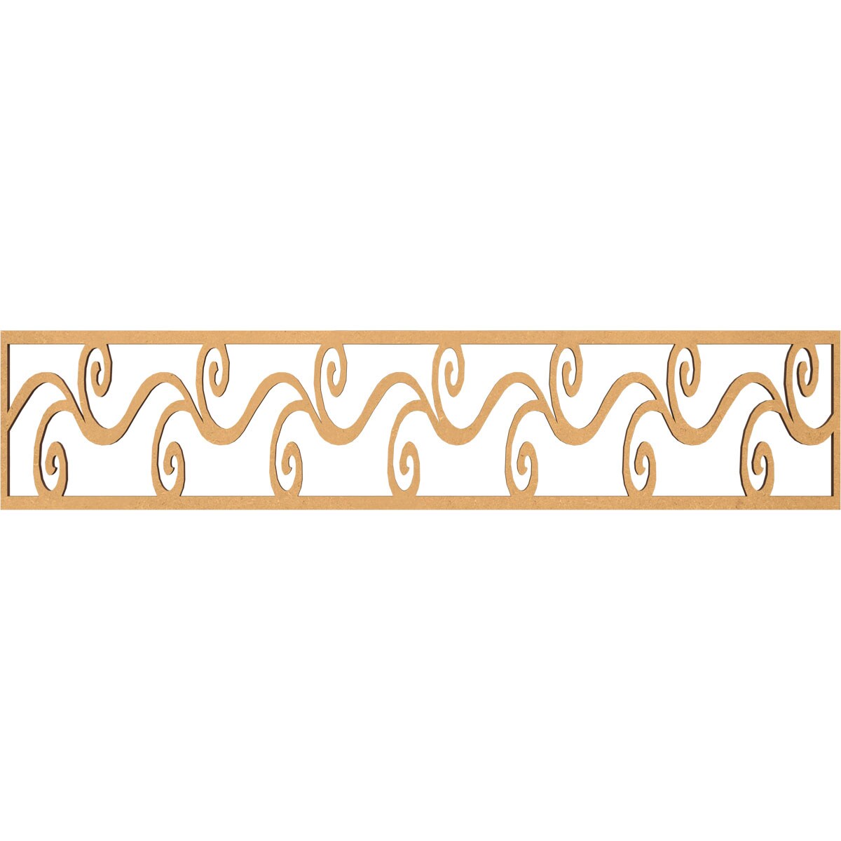 Ekena Millwork MLDB10X46TILMF Tilden Fretwork Flat Trim 10-in x 3.9-ft Brown Unfinished 2157817 Pierced Wall Panel Moulding