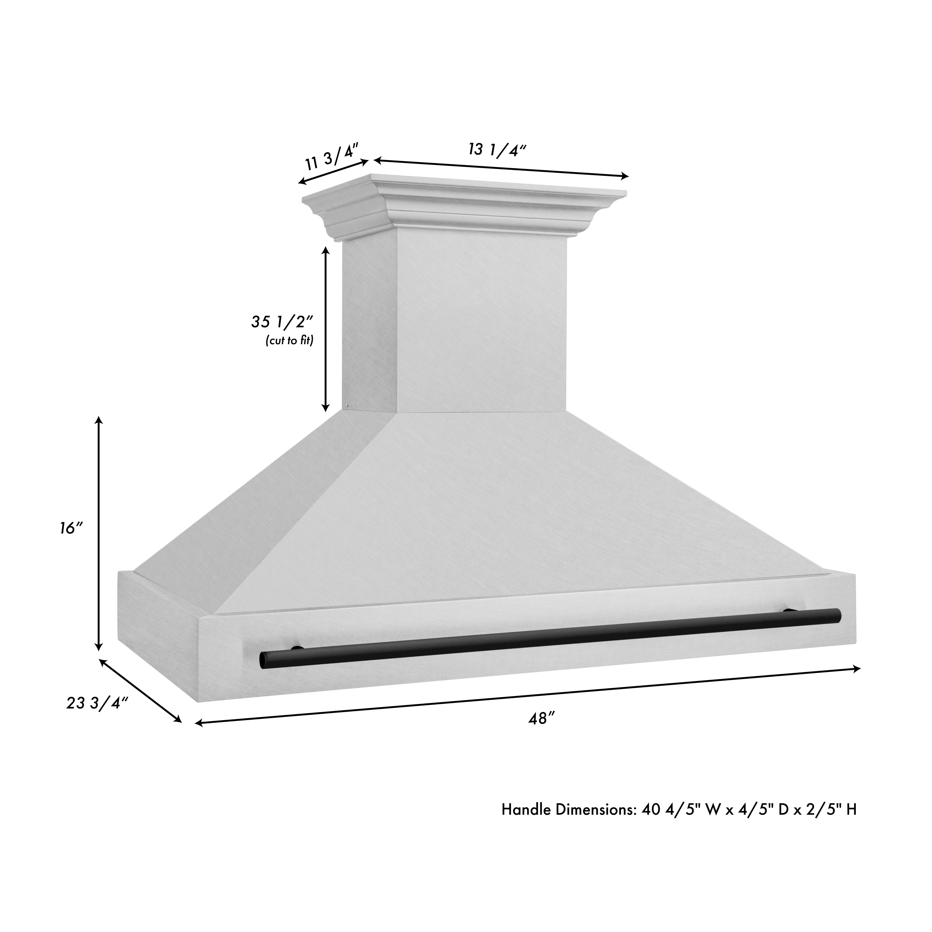 ZLINE KITCHEN & BATH 8654SNZ-48-MB Wall-Mounted-Range-Hoods - View #4