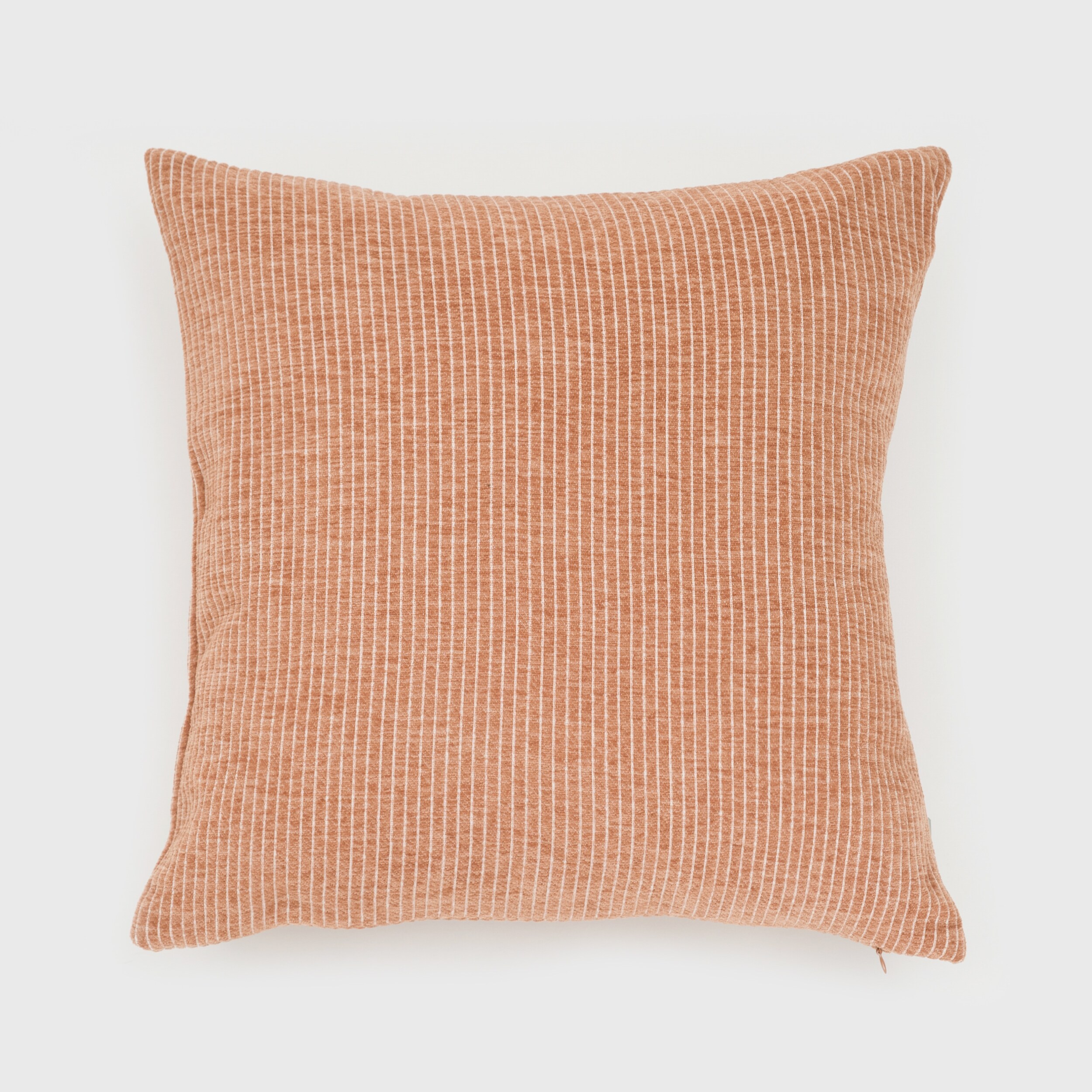 EVERGRACE EG7196899 Elsa Reversible Stripes 18-in x 18-in Lion Brown Square Indoor Decorative Pillow