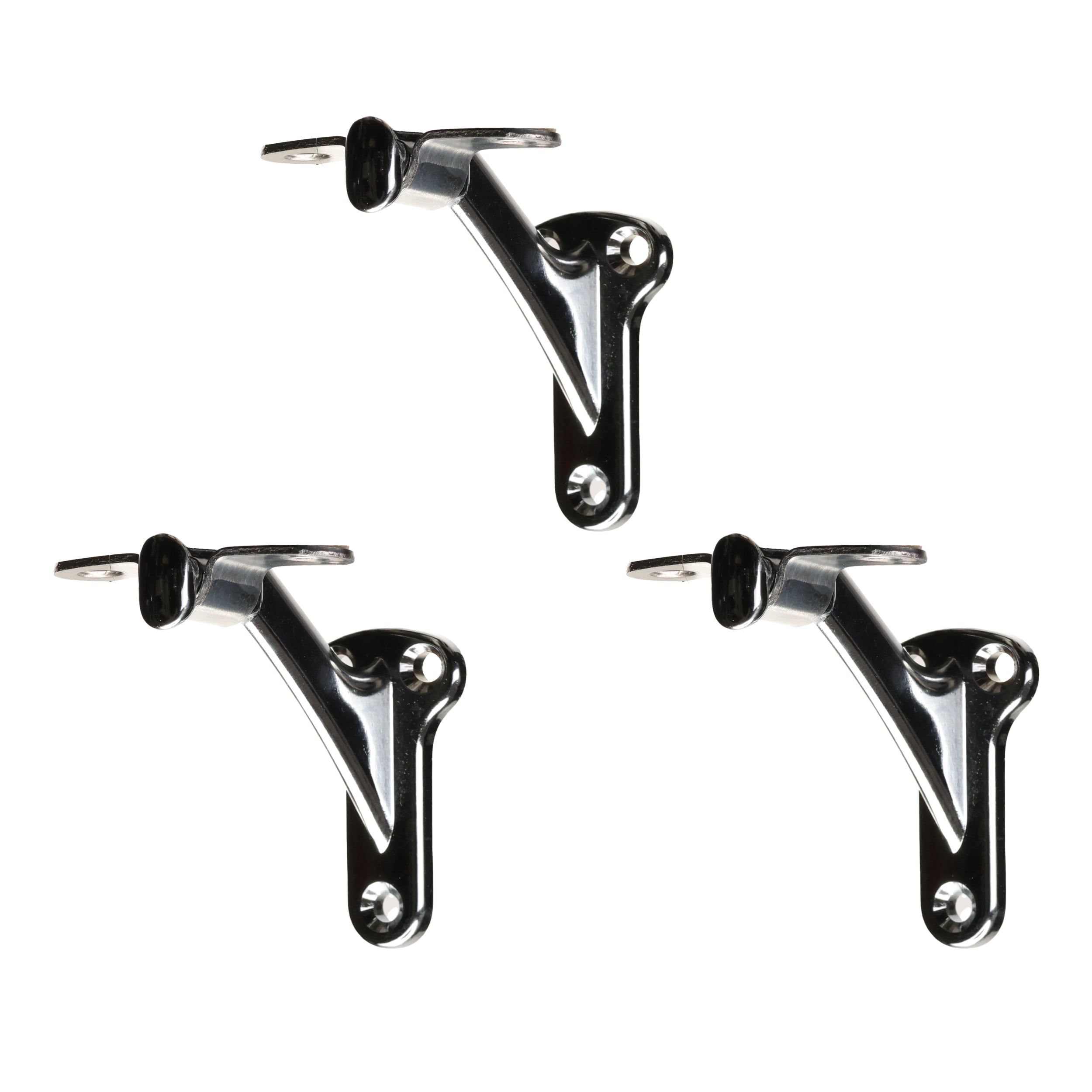 RELIABILT WG3002HDBC 2.375-Inches x 3-Inches Bright Chrome (3-Pack) Finished Zinc alloy Handrail bracket