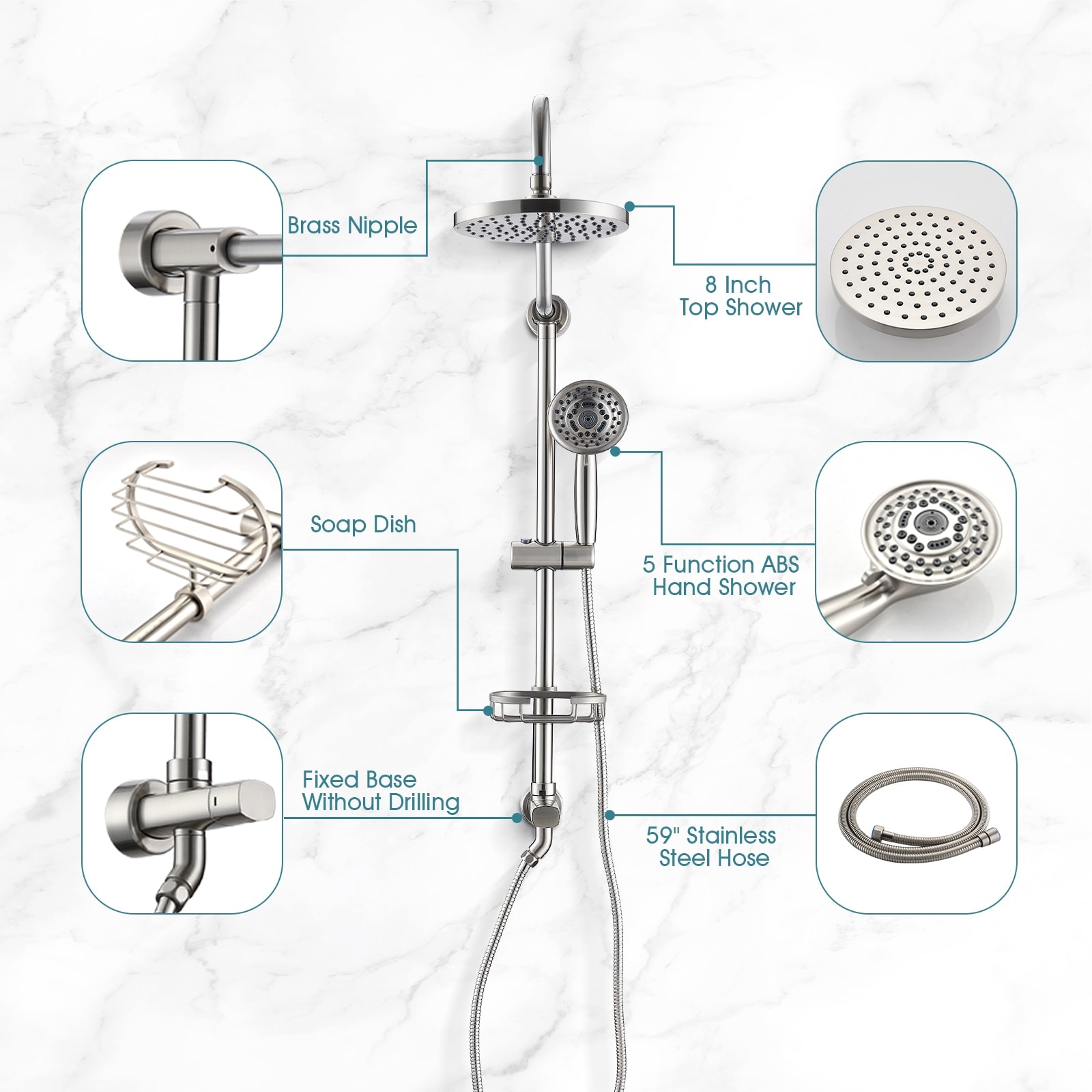 UCLIMAA UCAE103BN Showerhead-Bar-Panels - View #6