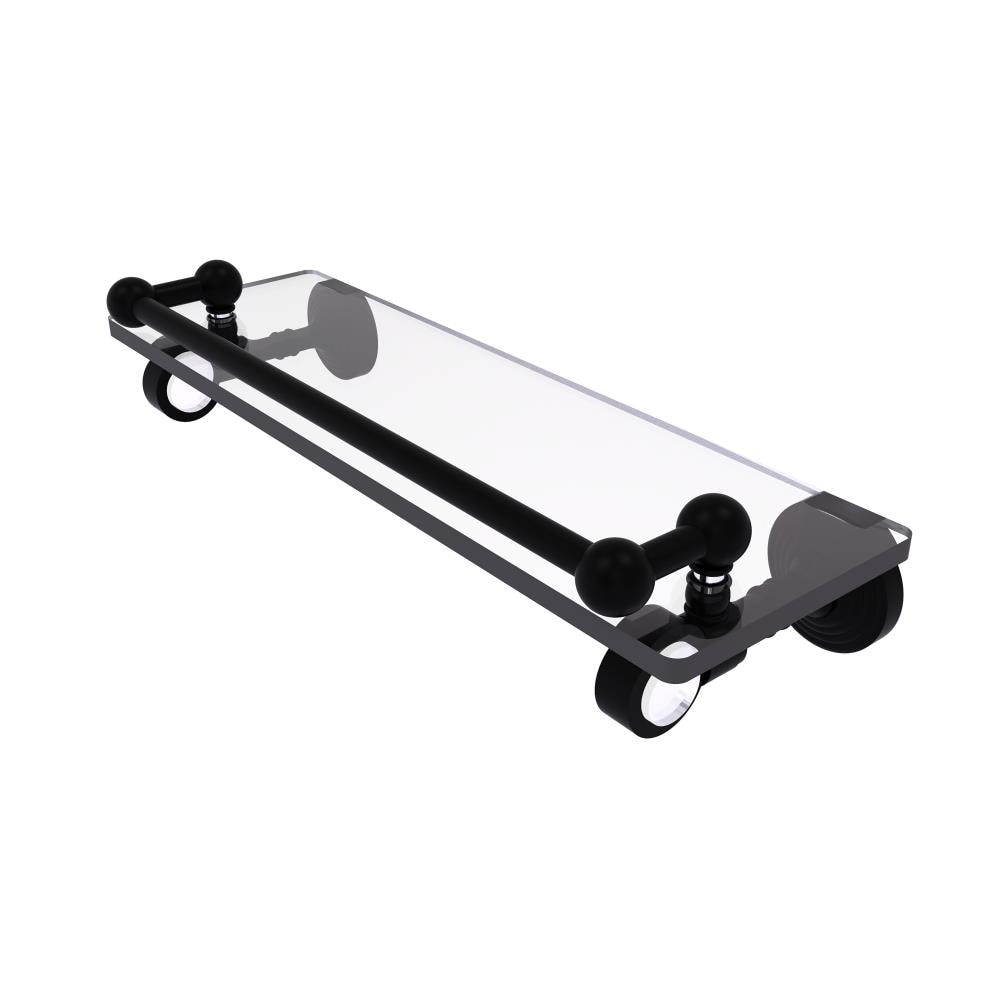 Allied Brass PG-1-16-GAL-BKM Pacific Grove Matte Black Wall mount Bathroom Shelf ( 16-in x 3.5-in x 5-in )