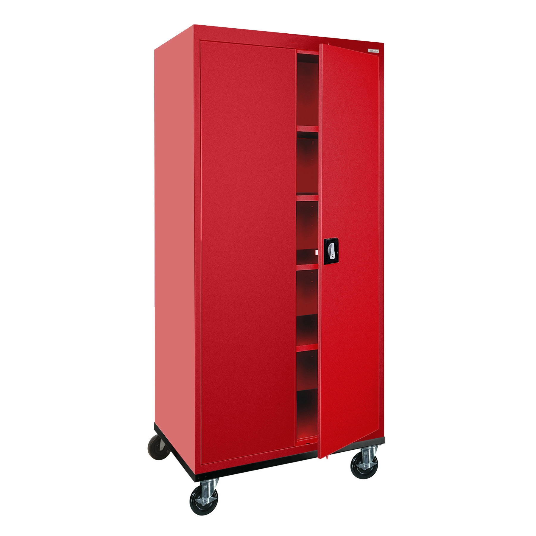 Sandusky TA4R362472-01 36-Inches W x 78-Inches H x 24-Inches D Freestanding Steel Garage Cabinet in Red