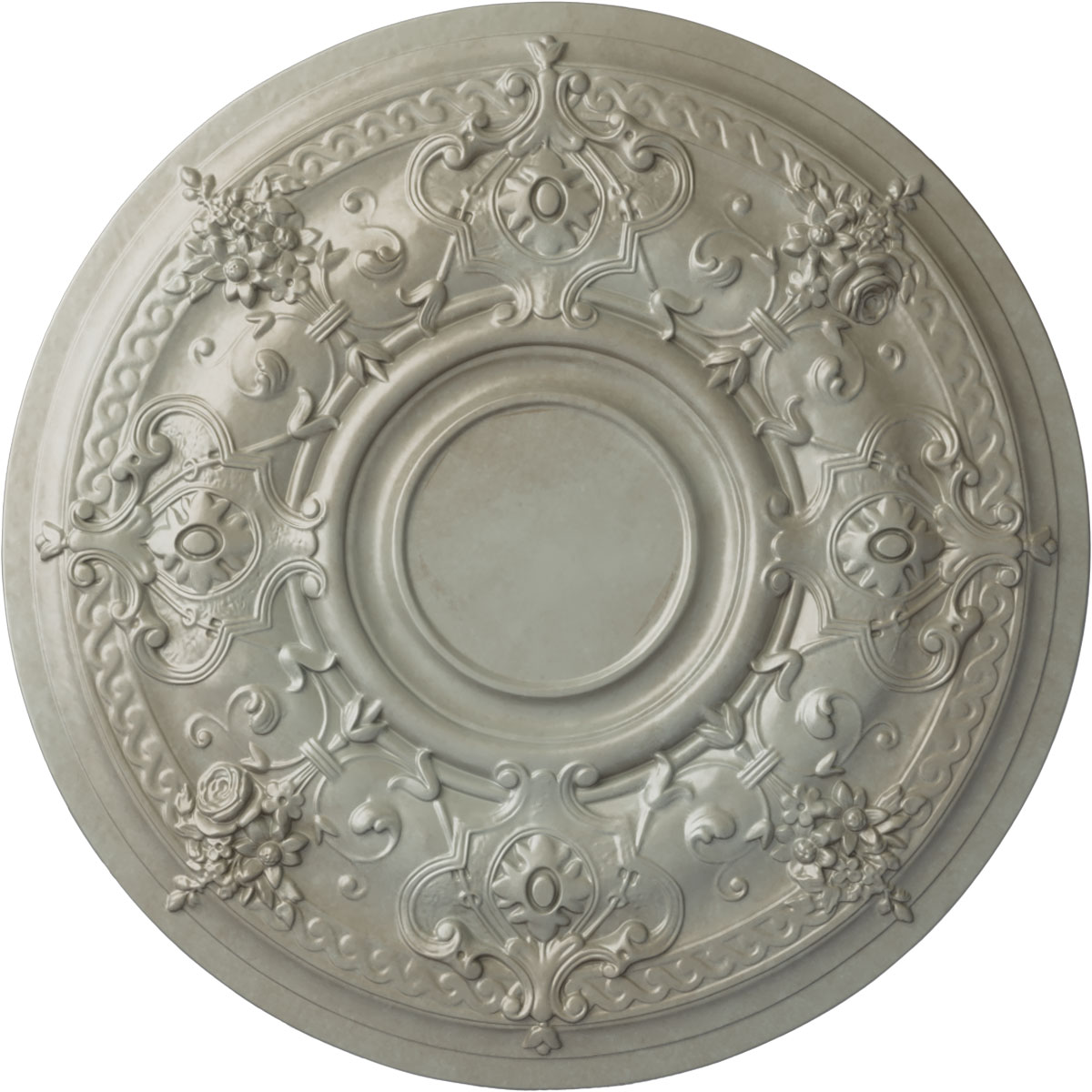 Ekena Millwork CM29DAFLS Darnay 29.25-in W x 29.25-in L Painted Flash Gold Polyurethane Whole Ceiling Medallion
