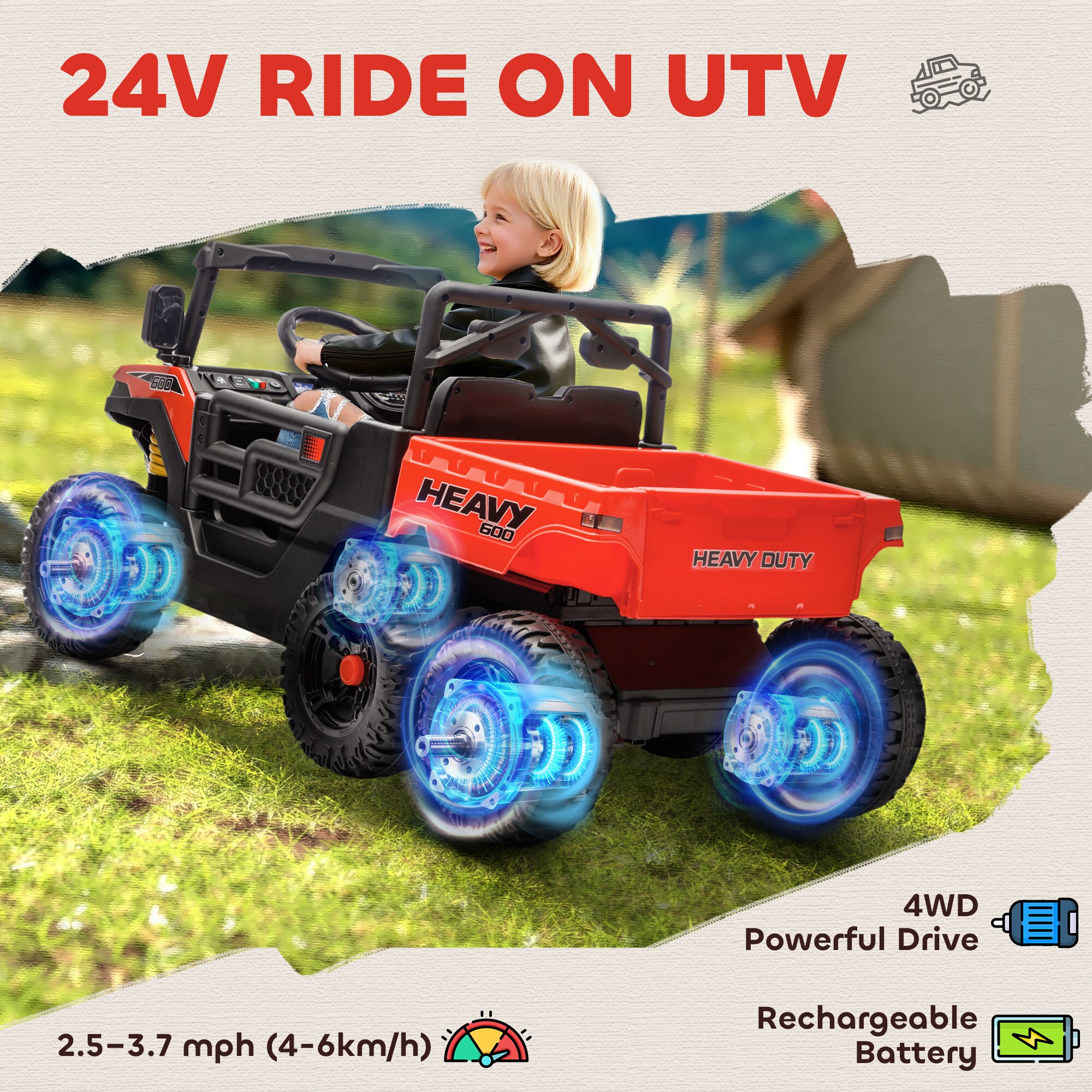 Qaba 370-445V80RD Play-Toys - View #9