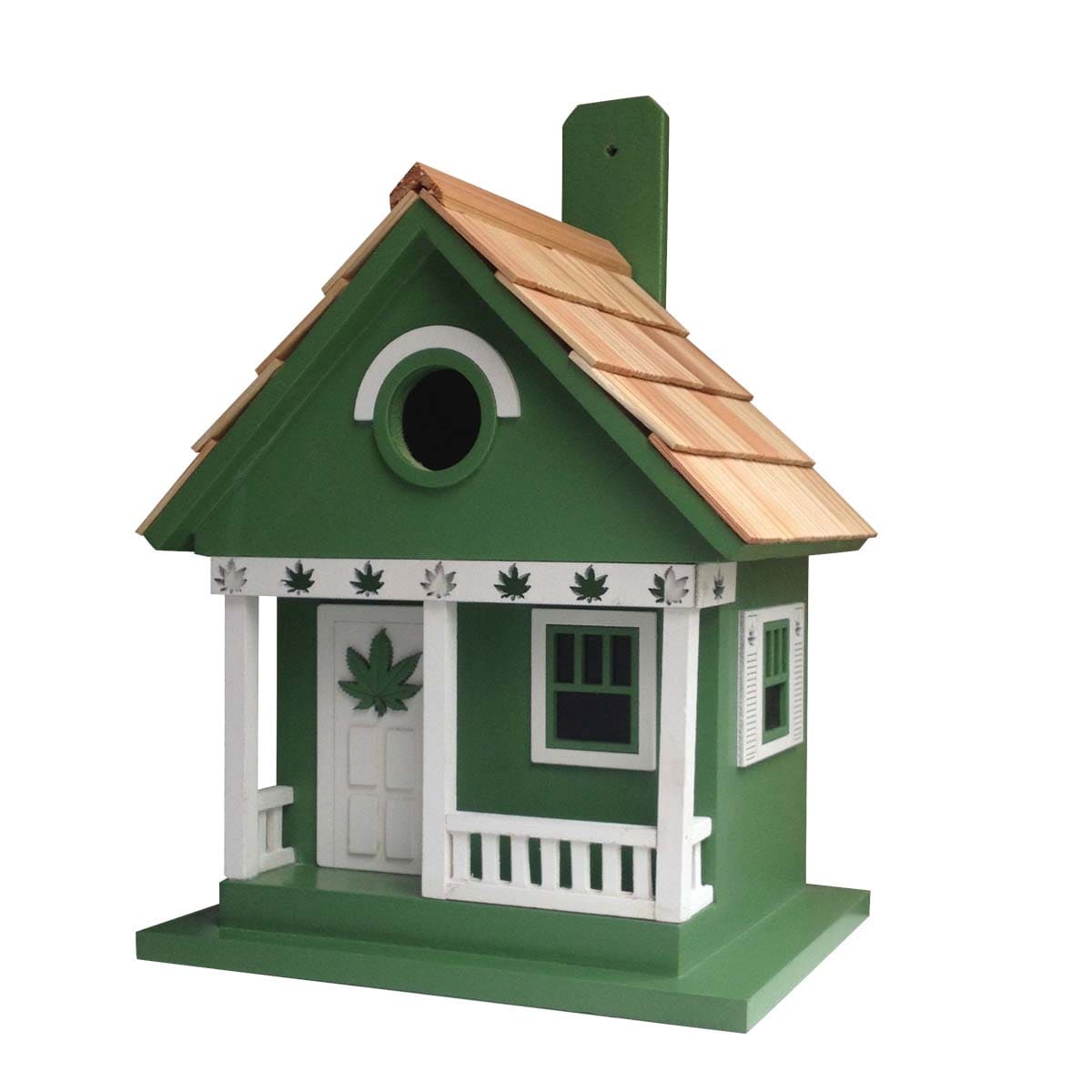 Home Bazaar HB-9417S 9.5-Inches H Green Wood Finches Aviary Bird House