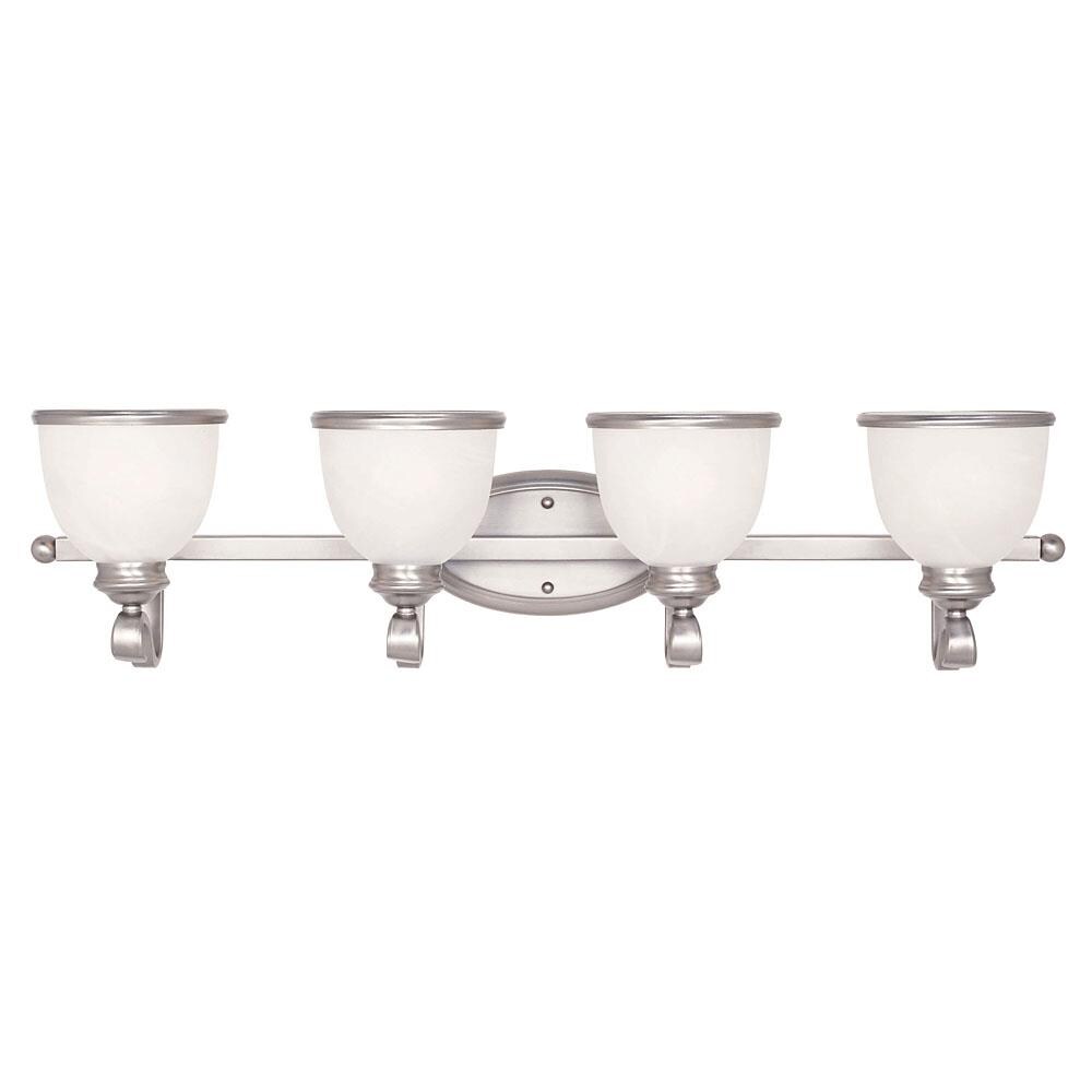  20169793 Shandy 33.5-in 4-Light Pewter Traditional Vanity Light