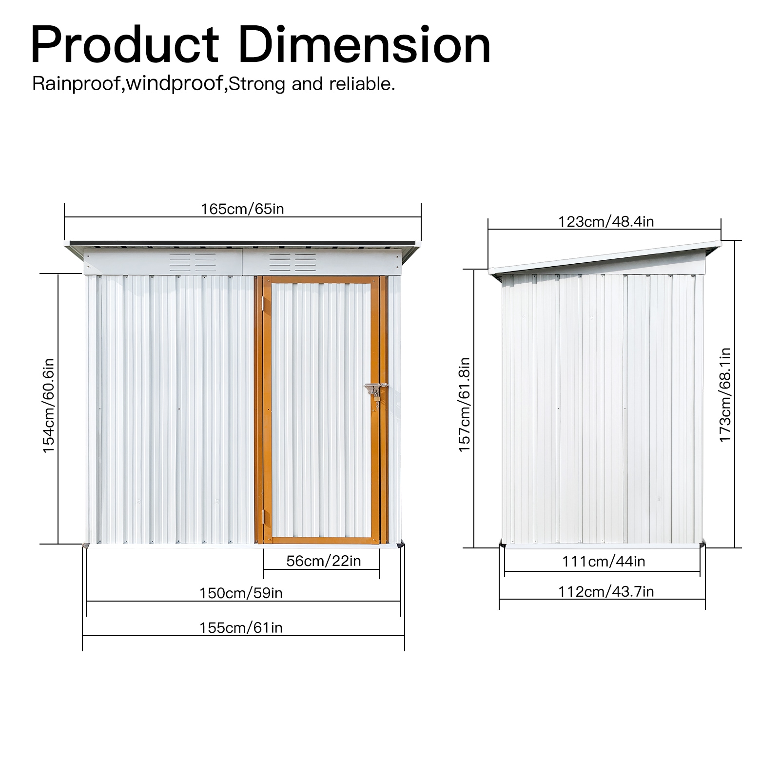 WELLFOR GT-HPY-3732GR-A Metal-Storage-Buildings-Sheds - View #5