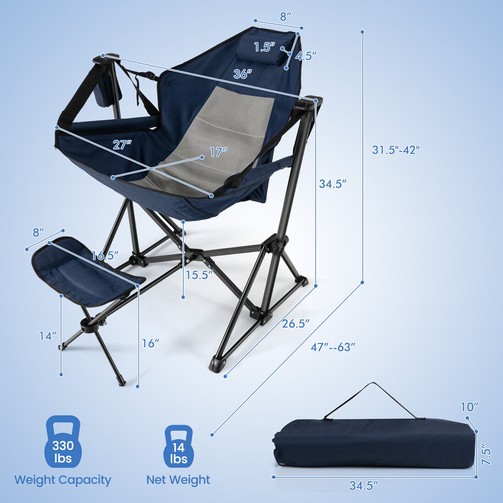 Slickblue D-CO-YN00801PN Beach-Camping-Chairs - View #4