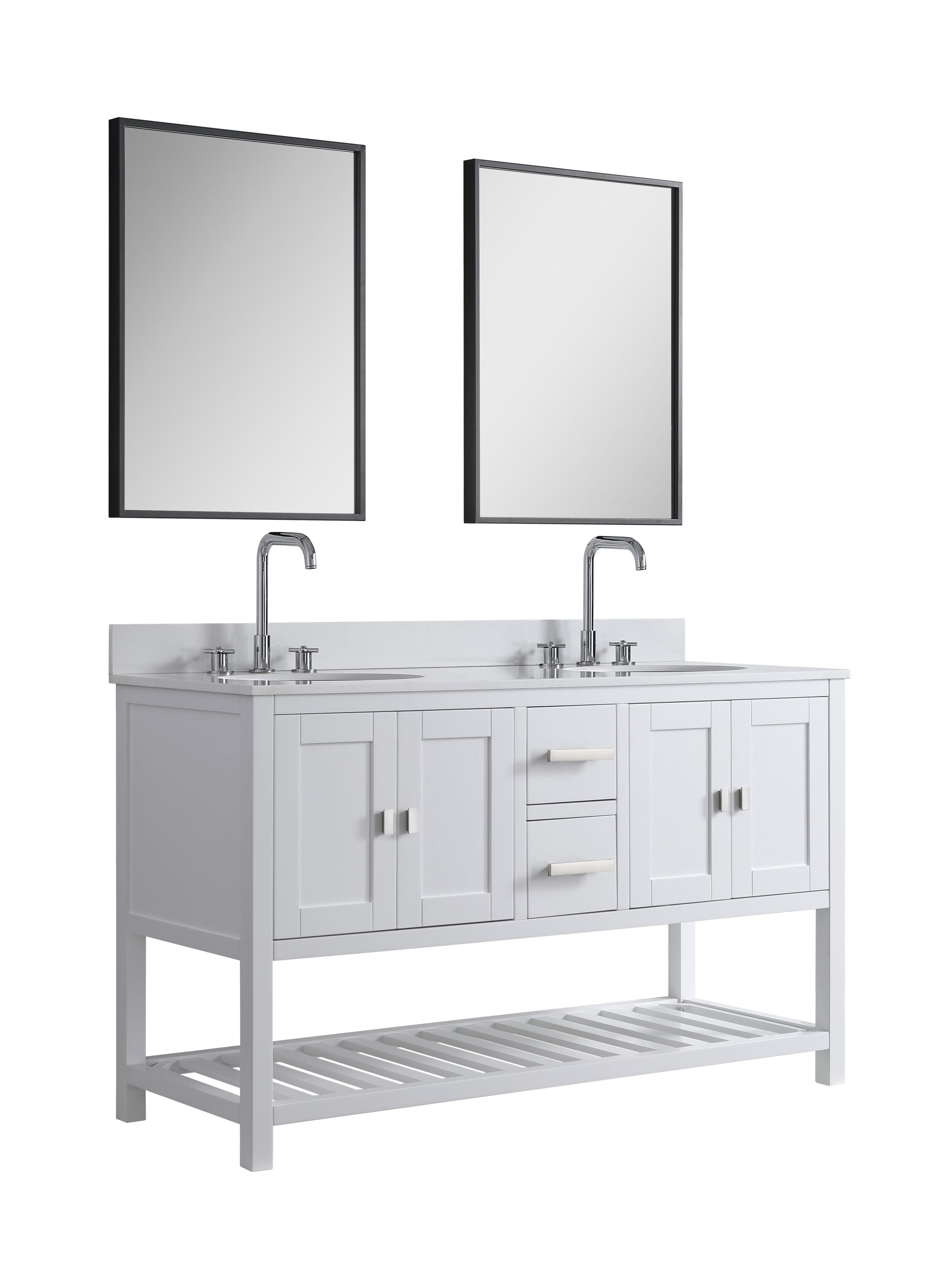Design Element DEC055-60-W-CB vanities - View #3