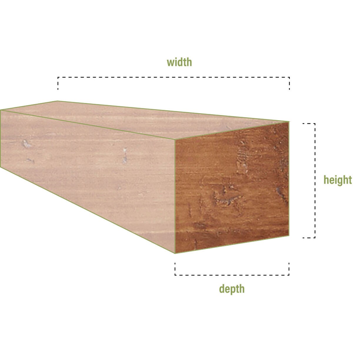 Ekena Millwork MANURC06X06X48ZH Mantel-Shelves - View #2