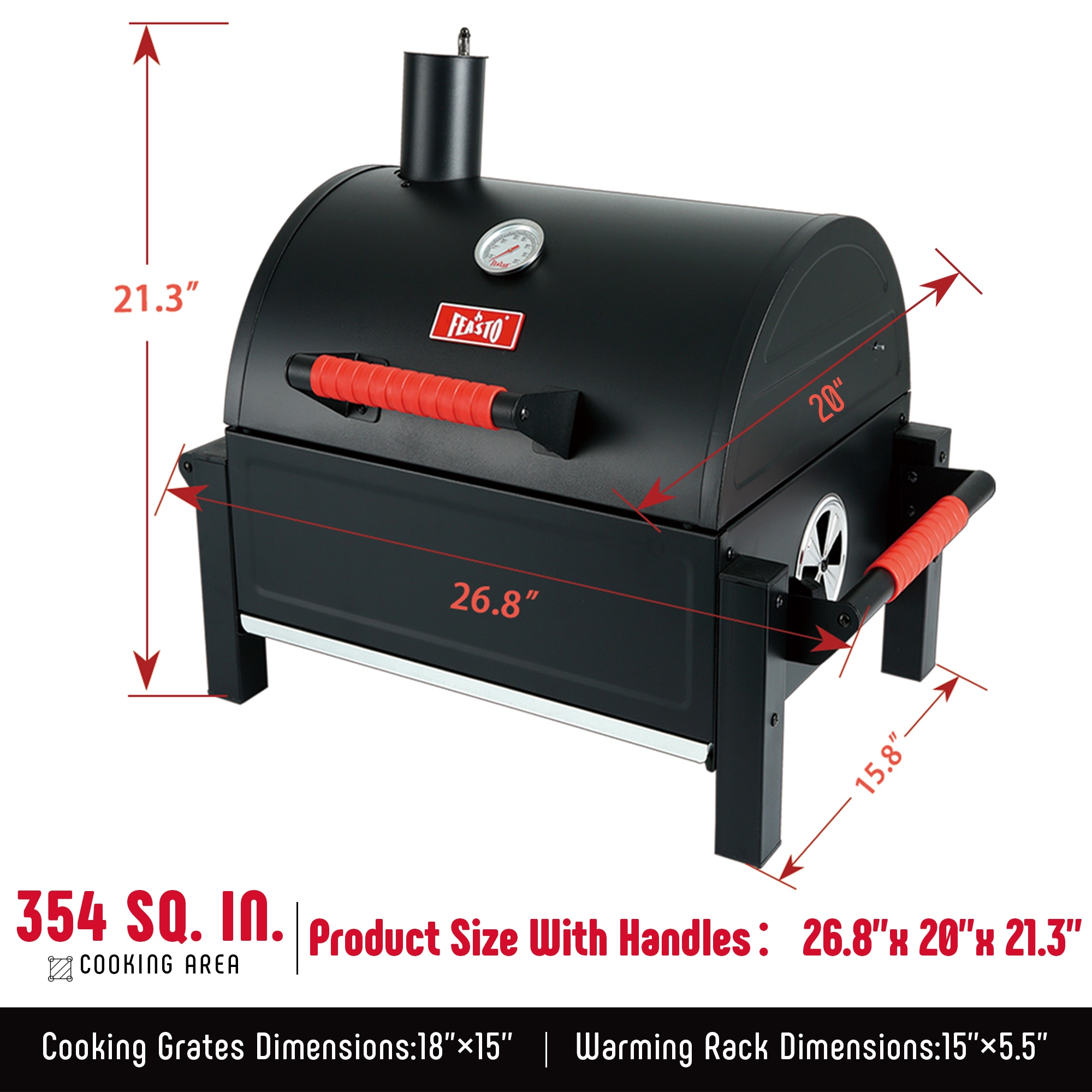 Feasto 2720PC Charcoal-Grills - View #3