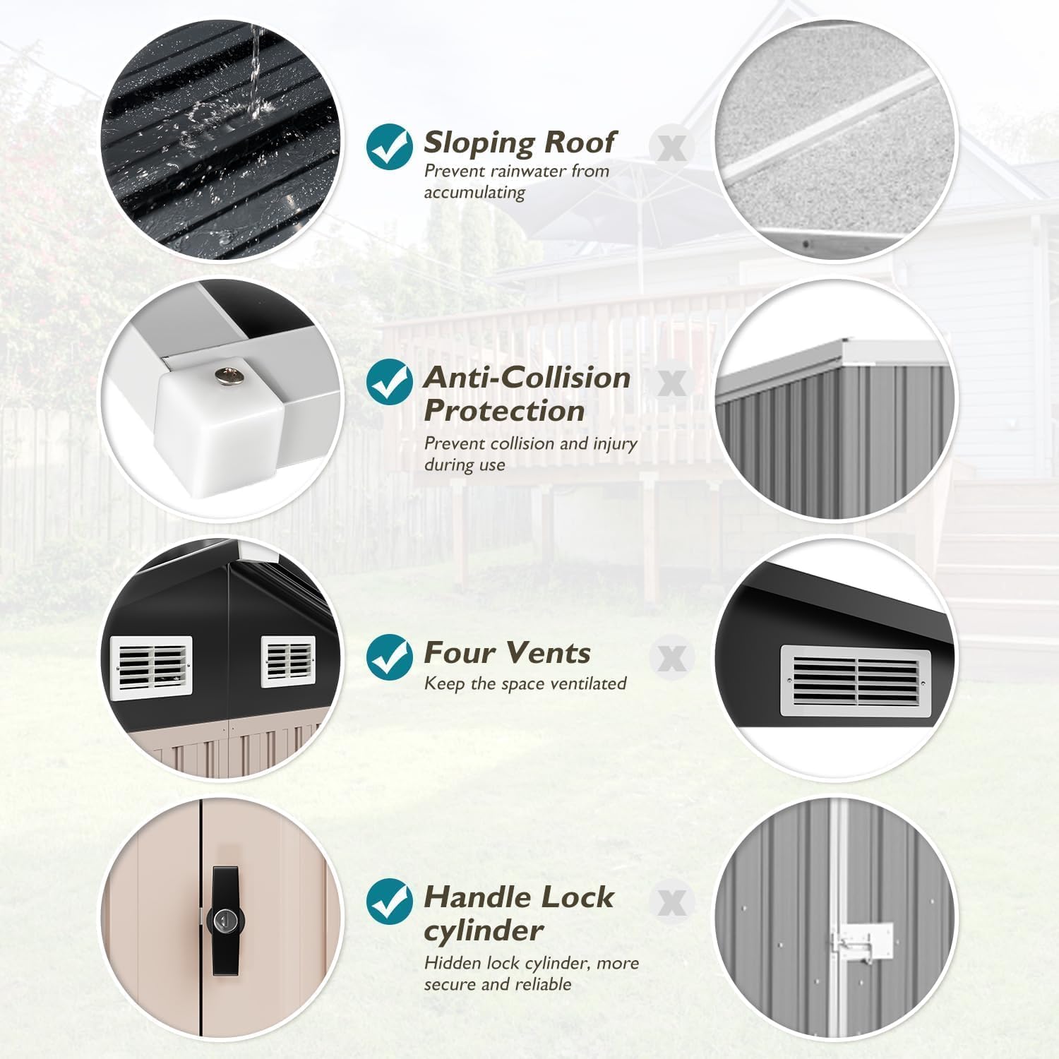 AOXUN G37010 Metal-Storage-Buildings-Sheds - View #3