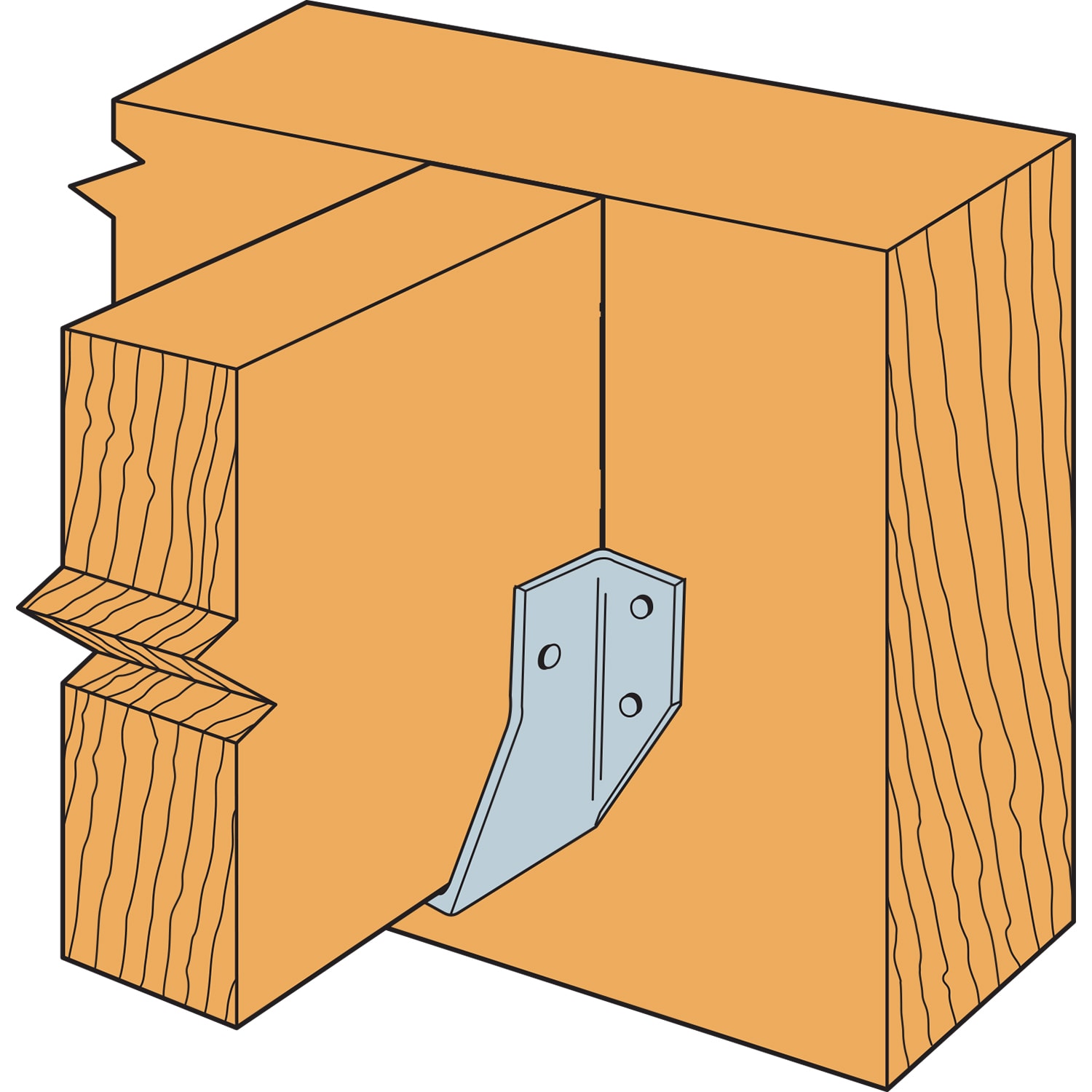 Simpson Strong-Tie Single 2-in x 6-in 14-Gauge G90 Galvanized Face