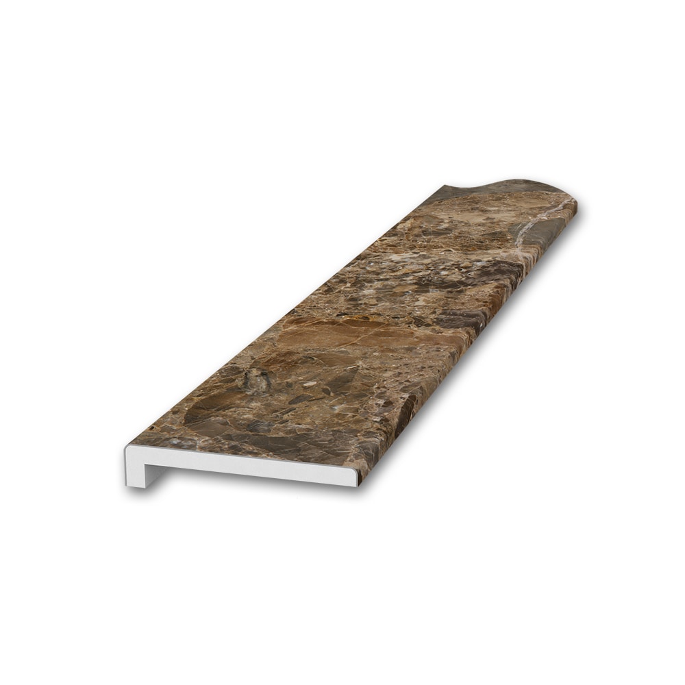 FlexStone FLXSG396BP 3 In X 95 In Standard Trim with 3/8 In Lip In Breccia Paradiso