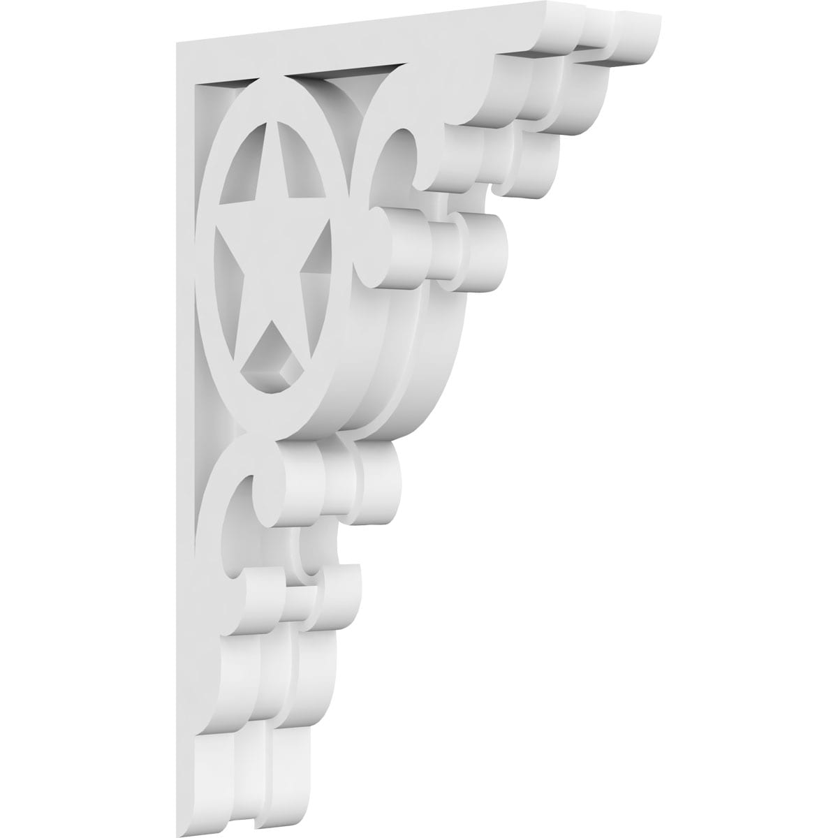 Ekena Millwork CORP01X05X09AU 1.875-in x 5.5-in x 9-in Austin Unfinished White PVC Paintable Corbel