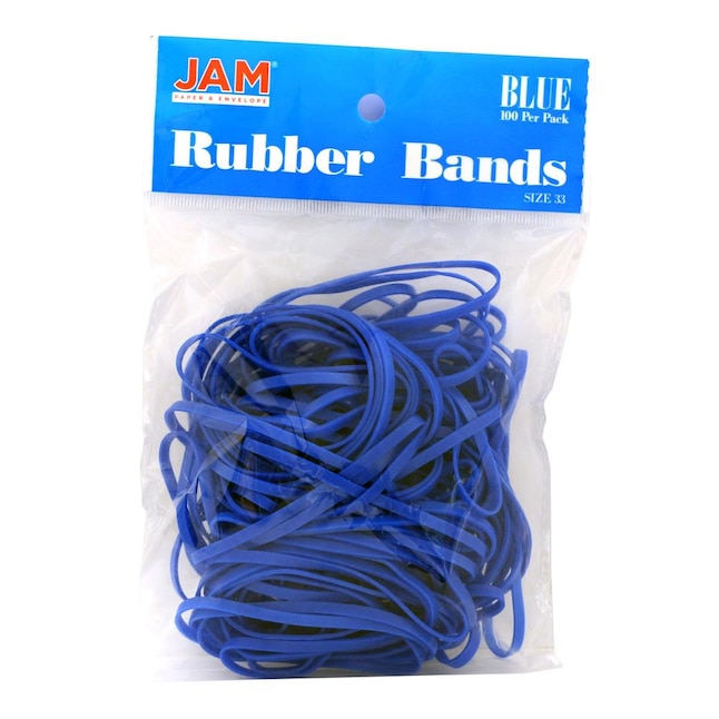 JAM Paper Jam Paper Colored Rubber Bands, Size 33, Blue