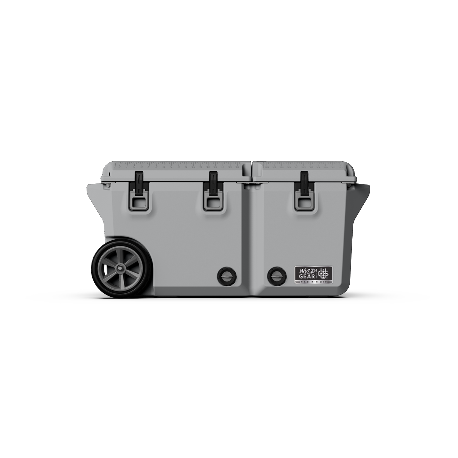 WYLD GEAR USHC65-GY Gray 65 Quart(s) Hard rotomolded Insulated Wheeled Chest cooler with Drainage Spout