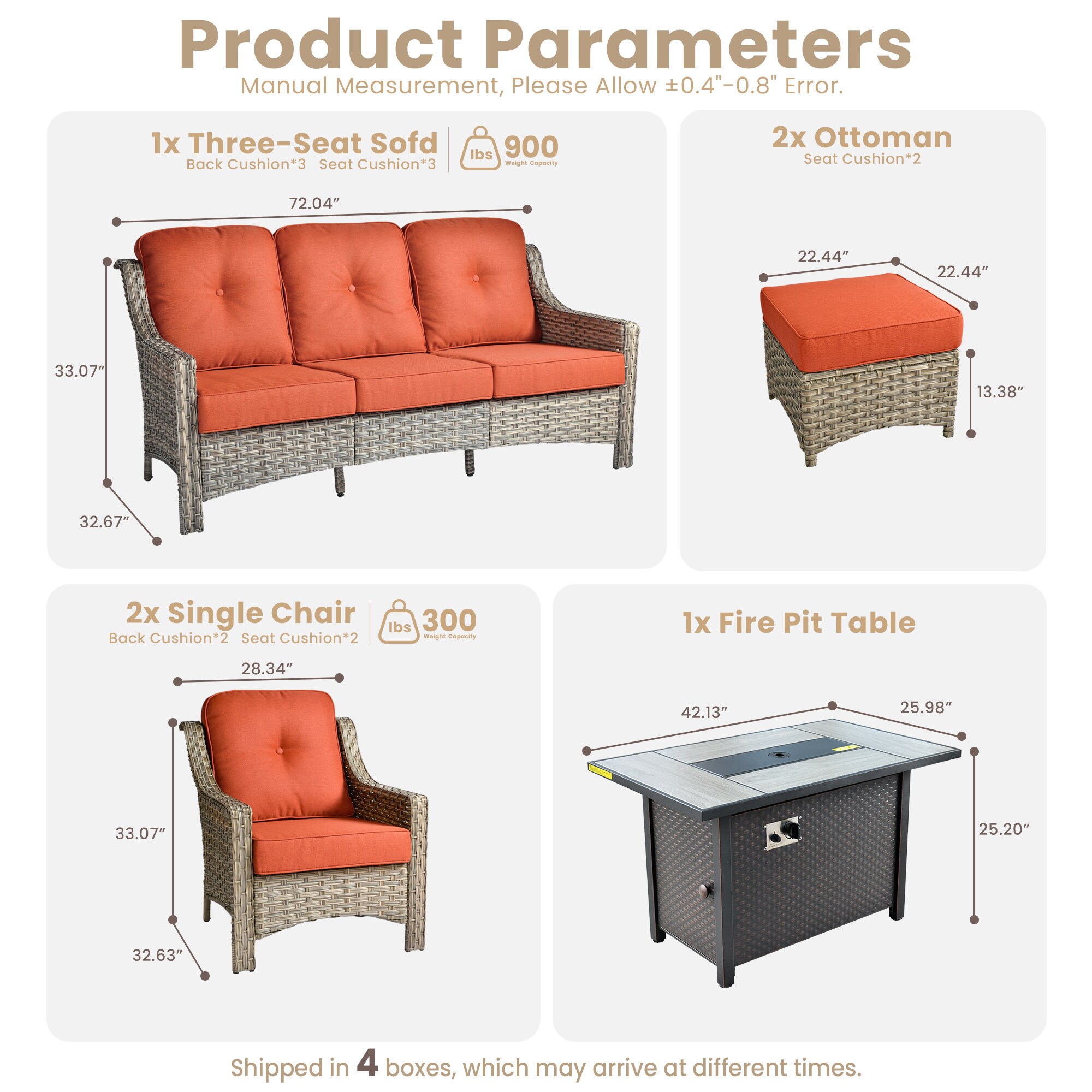 Ovios RFP03PD8C05 Patio-Conversation-Sets - View #7
