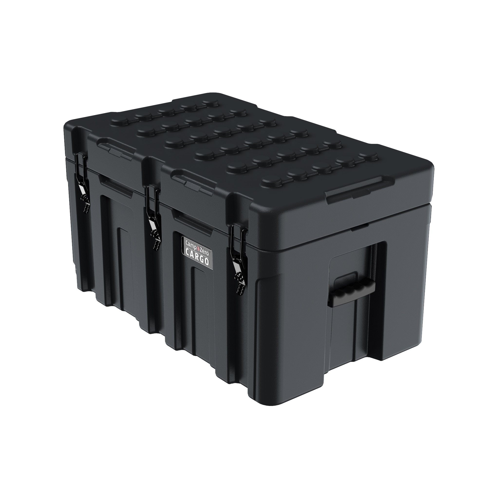 Extra Large Black Heavy Duty Rolling Storage Tote with Latching Lid