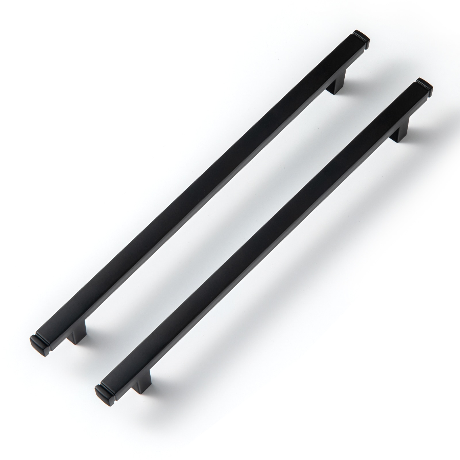 Miaokesen 1814B-192 7-9/16-in , 192mm Center to Center Matte Black Rectangular Bar 6 -Pack