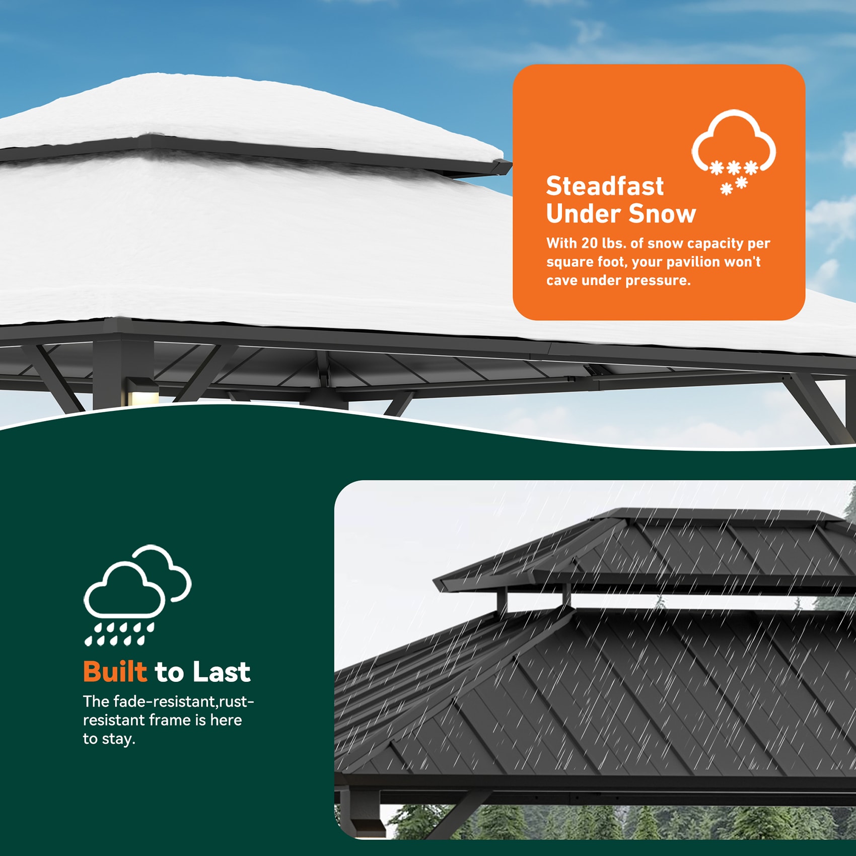 ELEVATE OUTDOORS IG10600094-1012 Wood-Resin-Gazebos - View #4