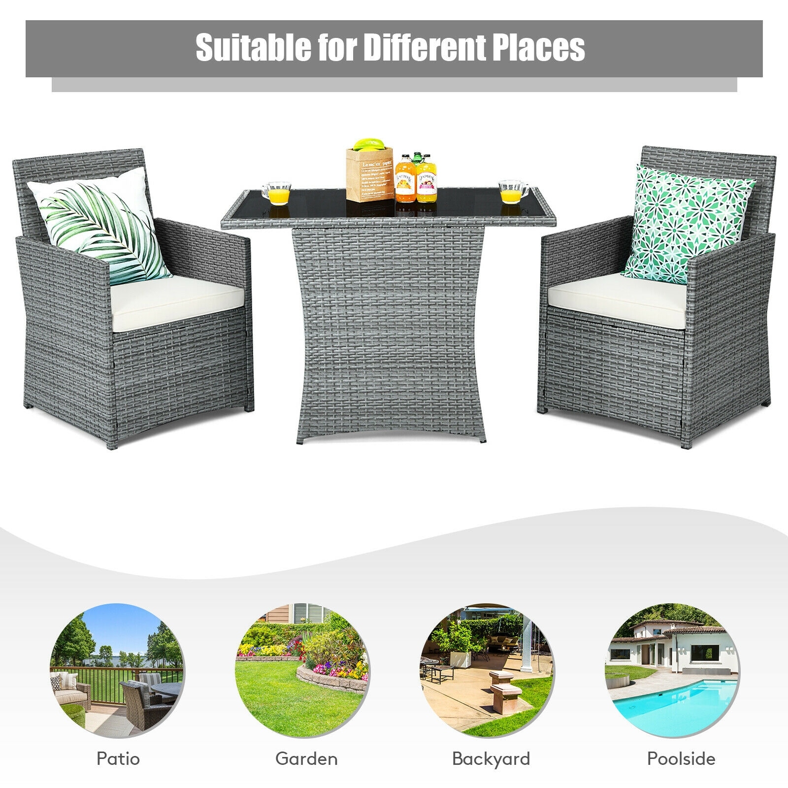 LIVIZA OUZ68177WH Patio-Conversation-Sets - View #3