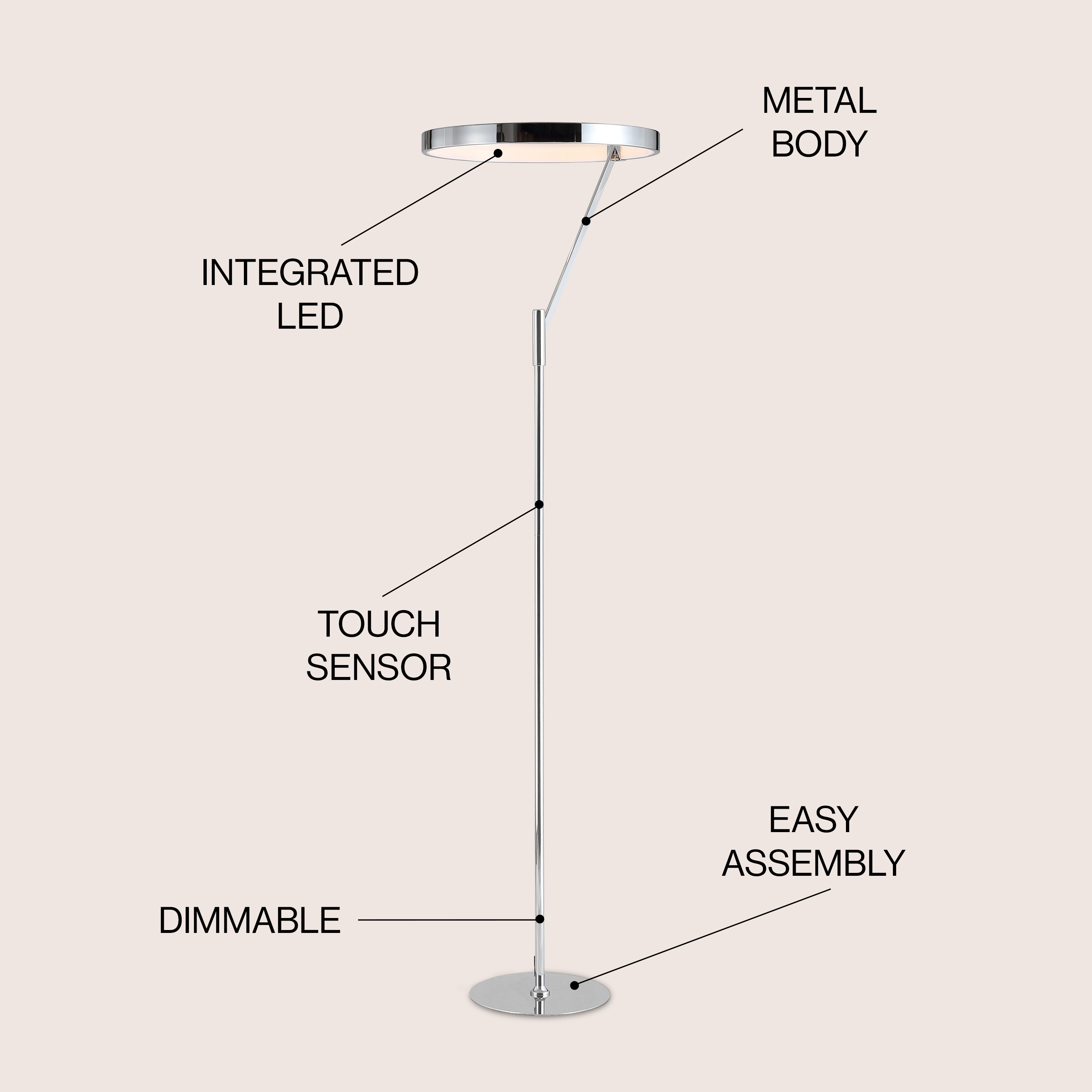 JONATHAN  Y JYL7015A floorlamps - View #3