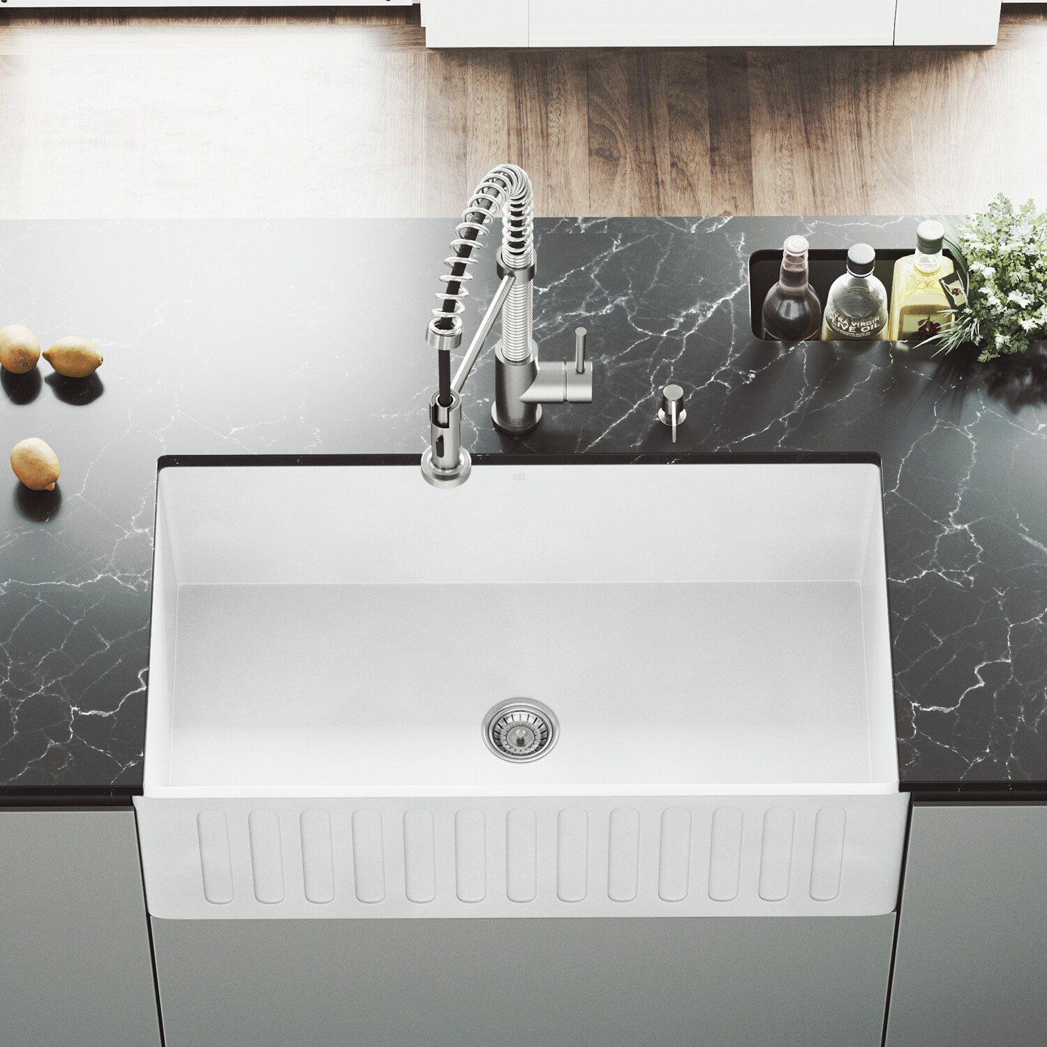 VIGO VGRA3318CS Kitchen-Sinks - View #5
