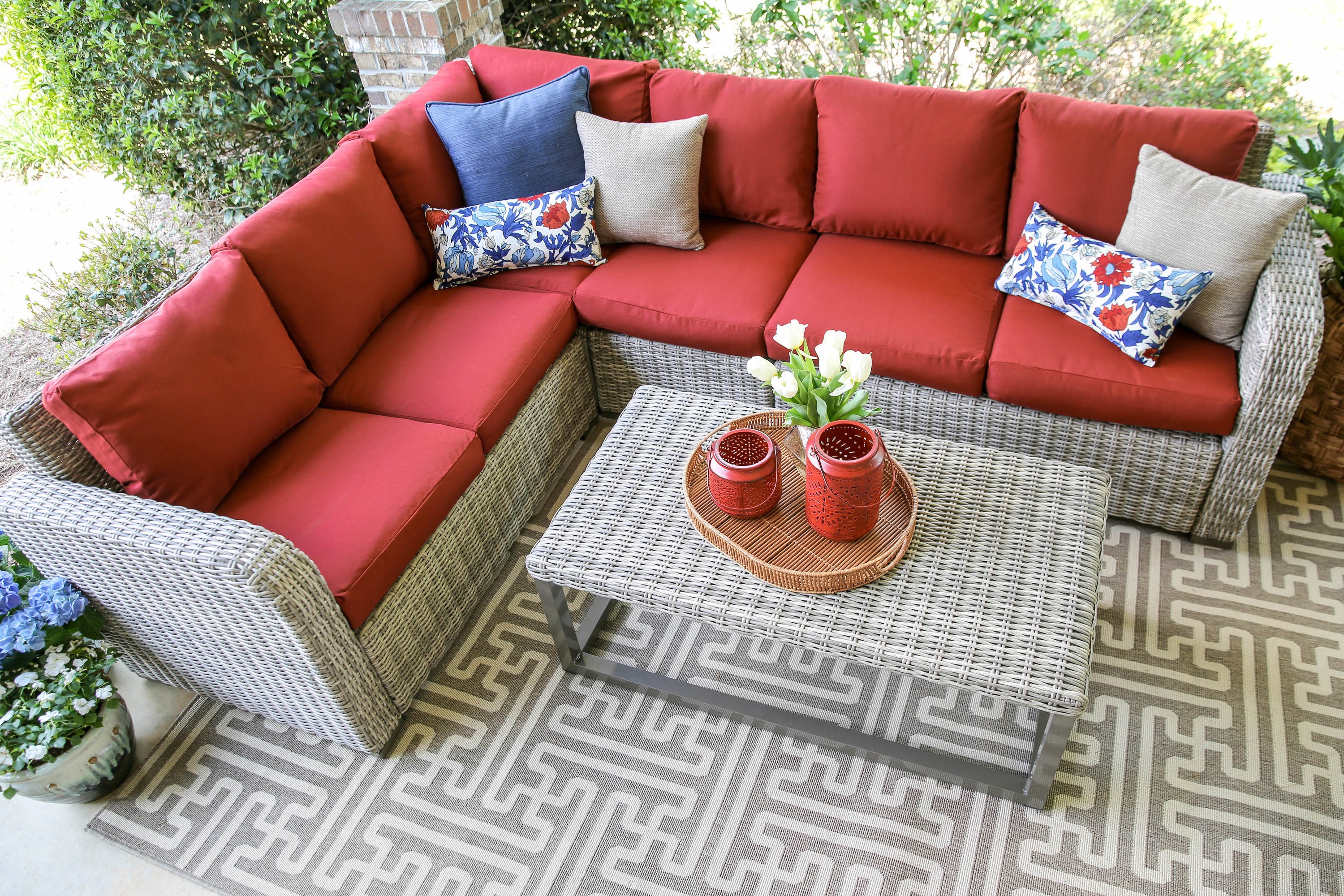 Leisure Made 299231-RED Patio-Conversation-Sets - View #5