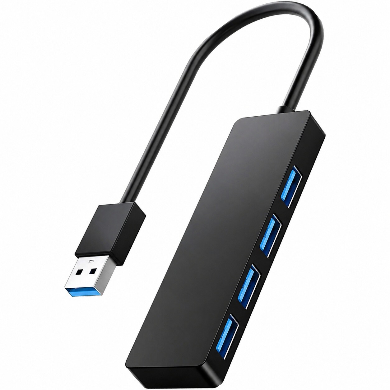 Etokfoks  USB 3 0 hub splitter with 4 port mini multiport expander for desktop laptop console printer and PC devices for fast data transfer