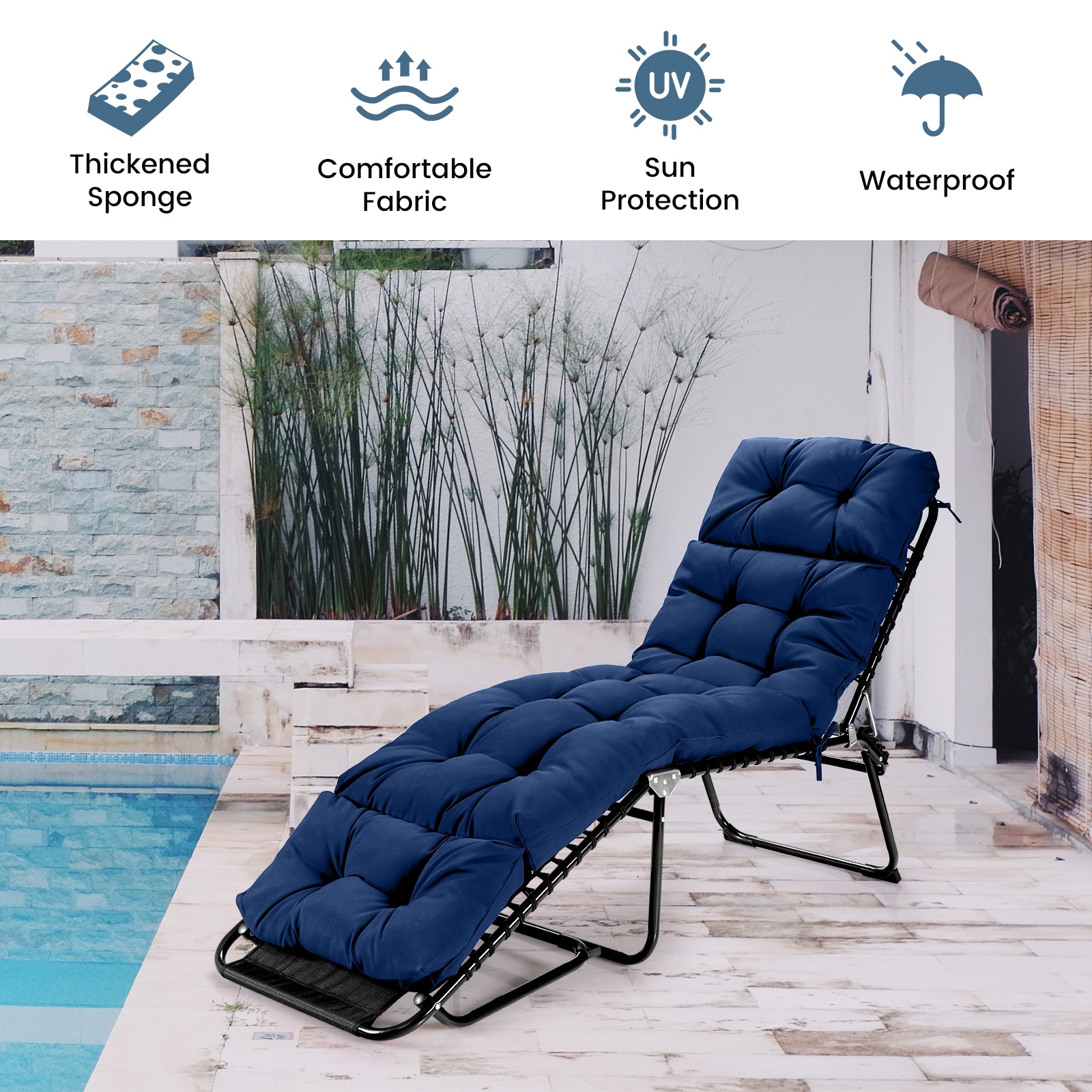 WELLFOR ZBECS03BL Patio-Furniture-Cushions - View #4