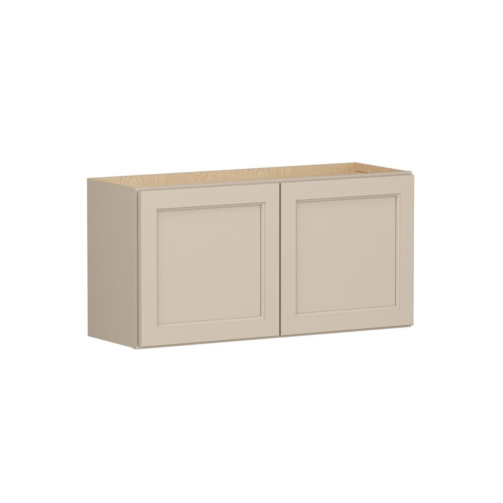 Shenandoah Glasson 36-in W x 18-in H x 12-in D Oat Painted Wall Fully Assembled Cabinet Recessed Panel Transitional