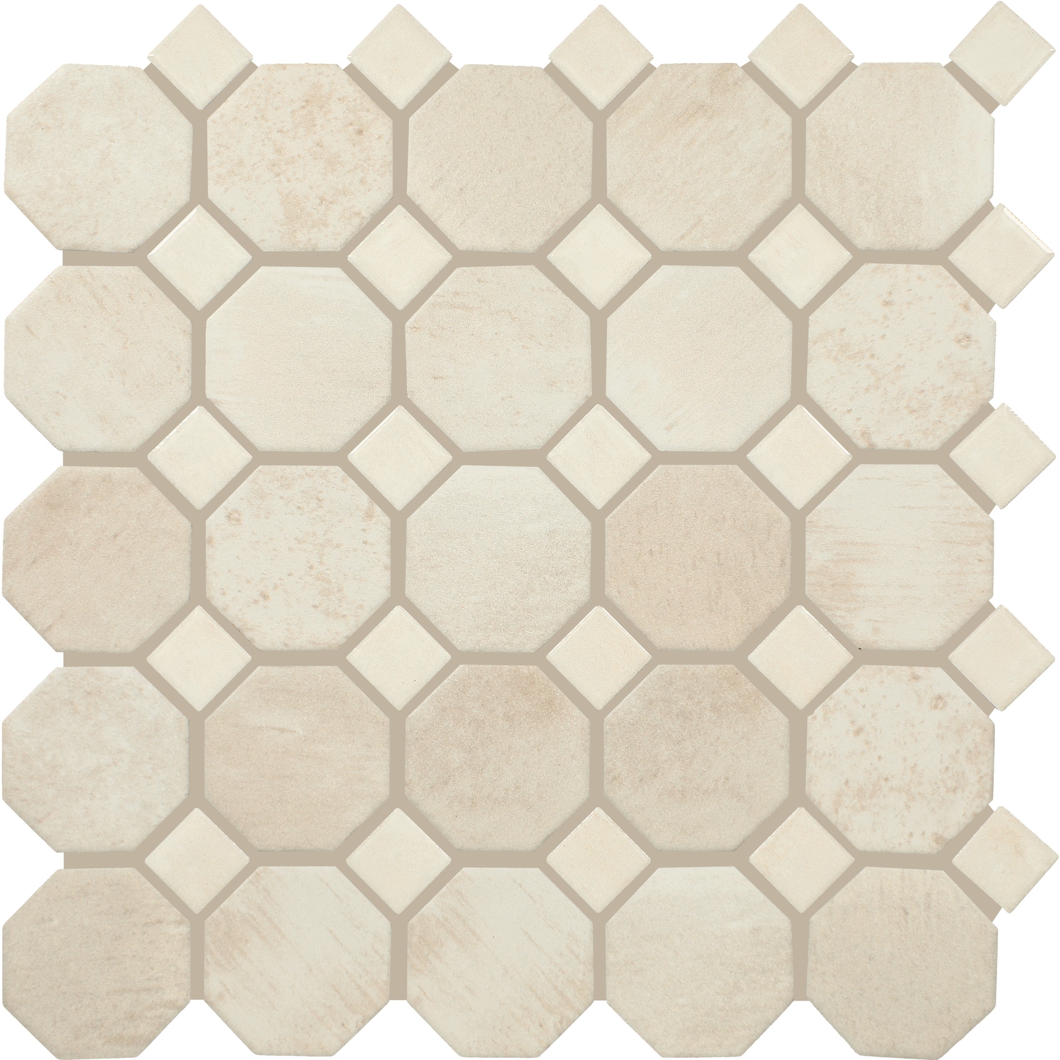 Daltile Relicca Unbound 12-in x 12-in Multi-finish Ceramic Patterned Octagon Mosaic Floor and Wall Tile ( 10-sq ft / Carton )