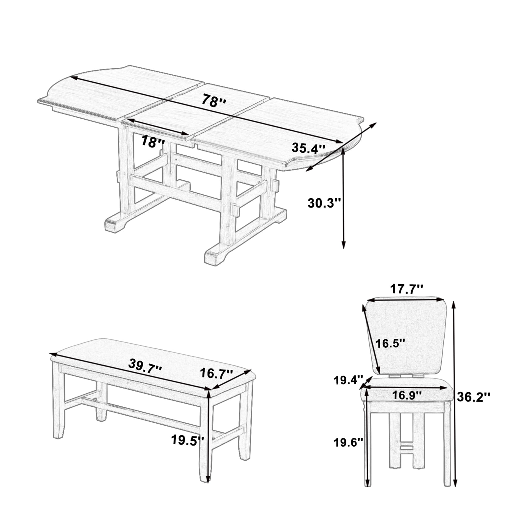 SINOFURN SYA370099GY Dining-Sets - View #15