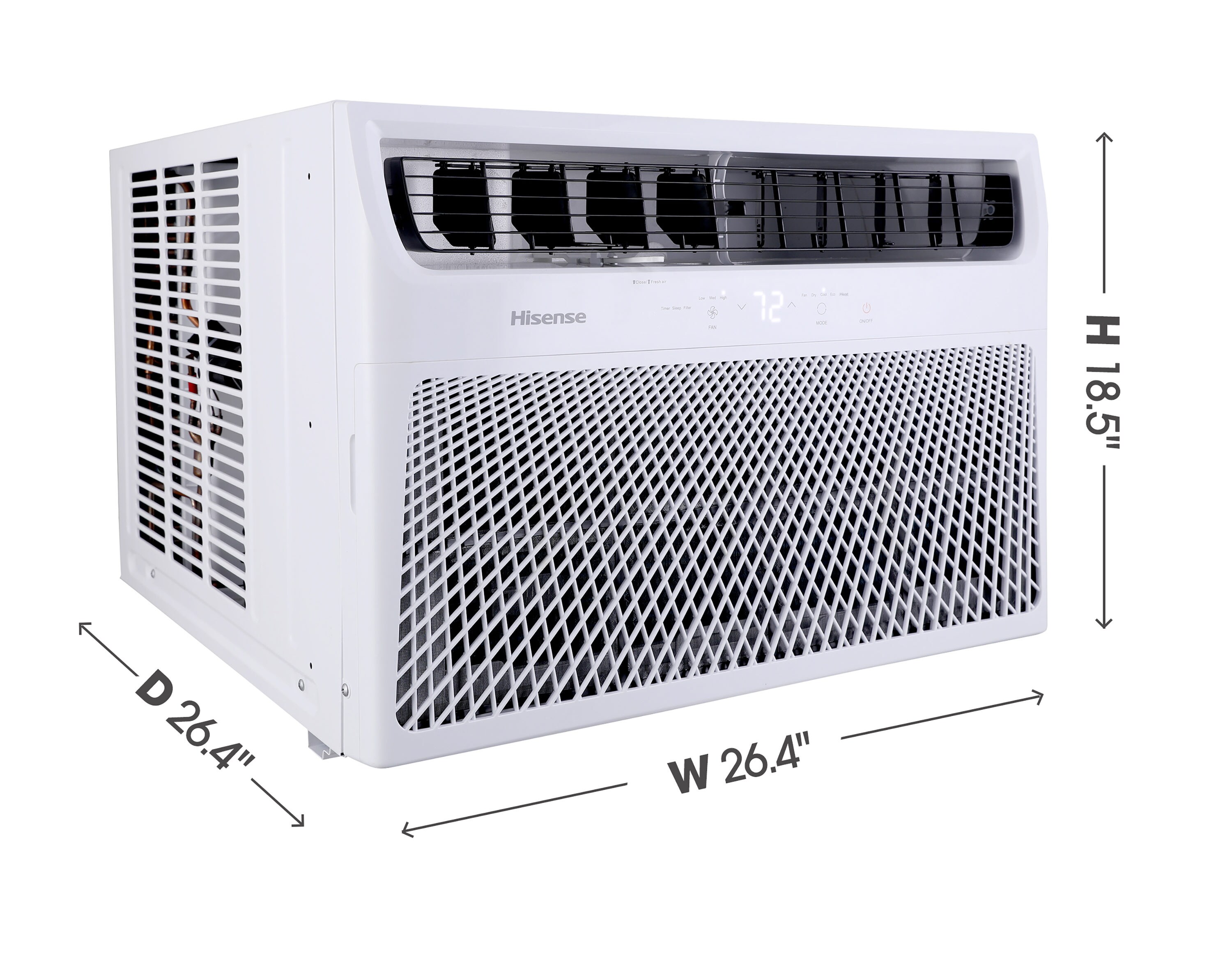 Hisense 1500sq ft Window Air Conditioner with Heater (230Volt; 24000BTU) in the Window Air