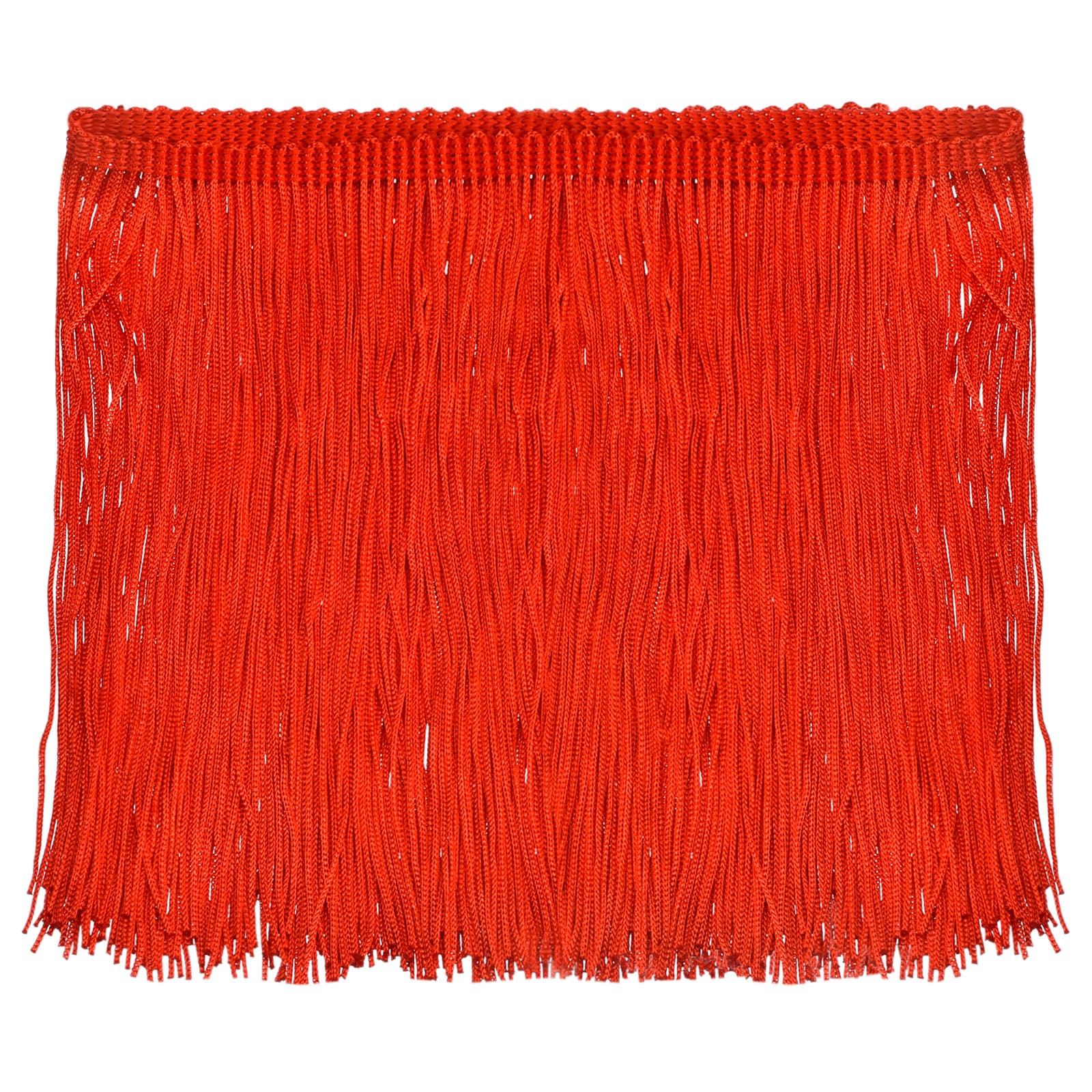 Unique Bargains 5 Yards 6 Inch Chainette Fringe Trim Tassel Sewing Trim Polyester Fringe Trim Ribbon for DIY Sewing Crafts Clothing Lamp Shade Decoration Red