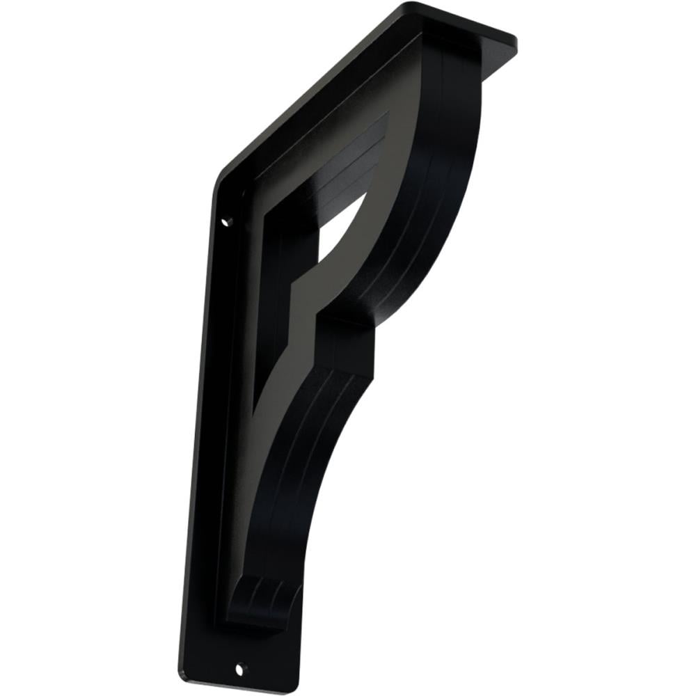 Ekena Millwork BKTM02X05X08TBR Bradford 5.5-in x 2-in x 8-in Black Wrought iron Countertop support bracket