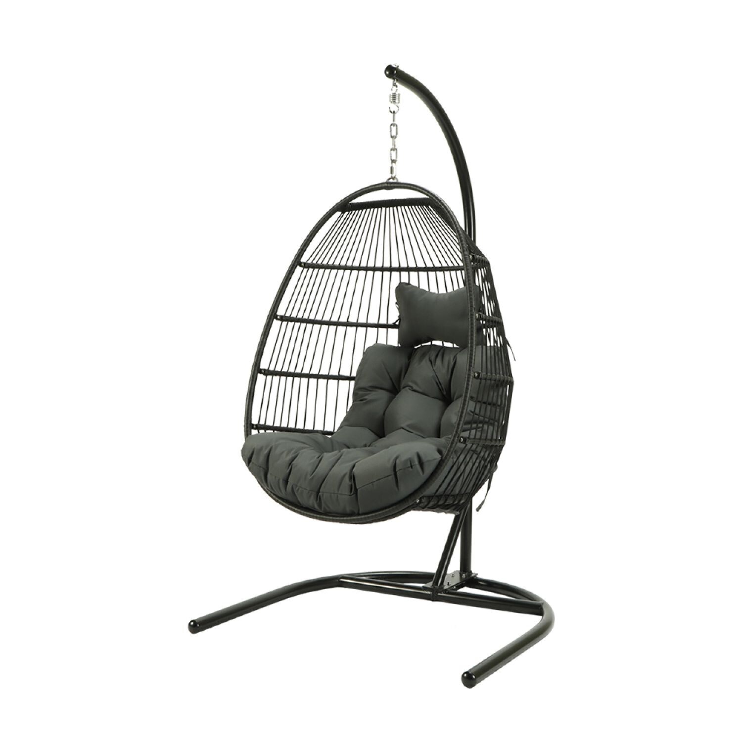 JASMODER W30235073 Hanging Conversation Chair with Multiple Colors/Finishes Solid Seat