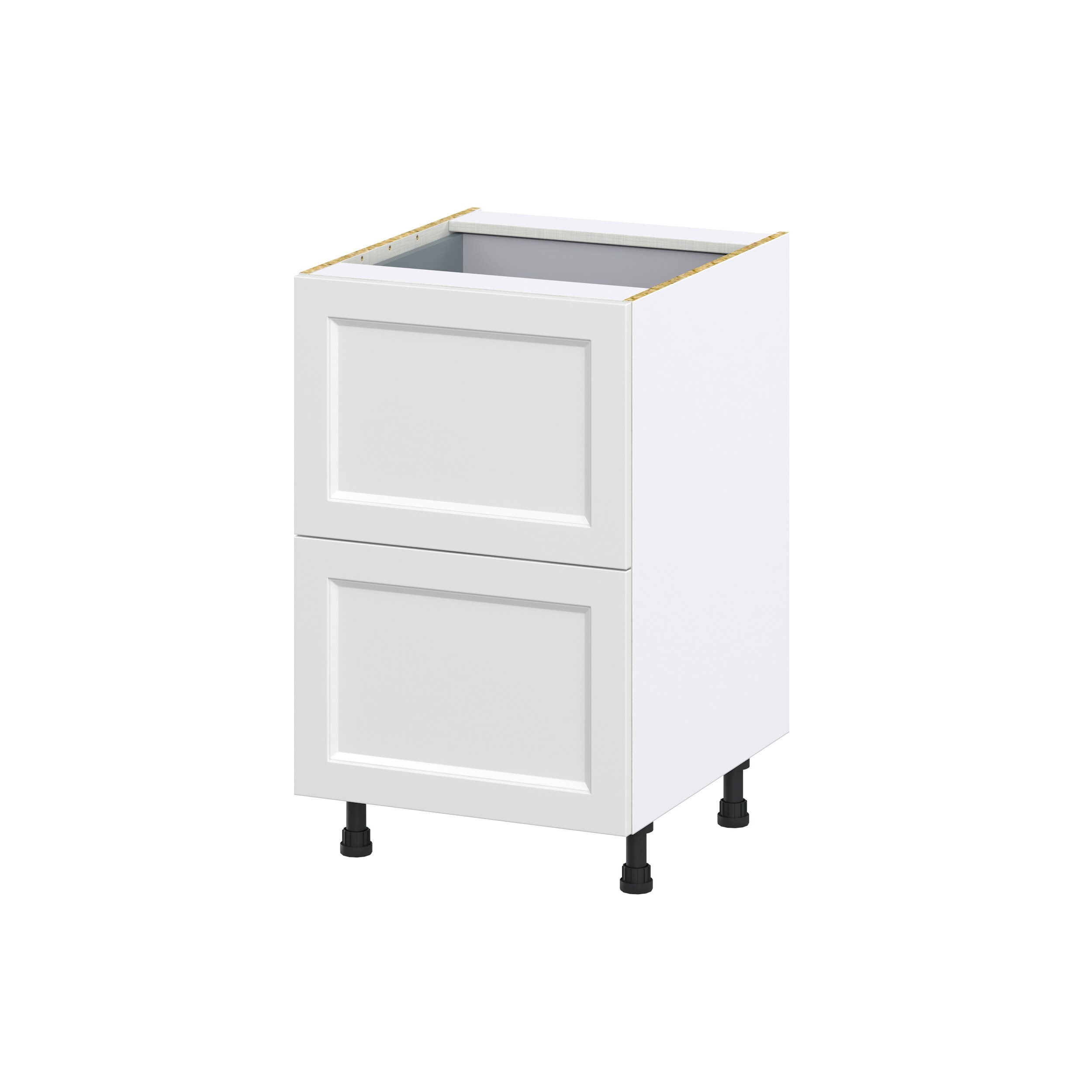Hugo&Borg DSB2D21I1-RI Riviera 21-in W x 34.5-in H x 24-in D Bright White 3 -Drawers Drawer Base Fully assembled Cabinet (Recessed Panel Shaker)