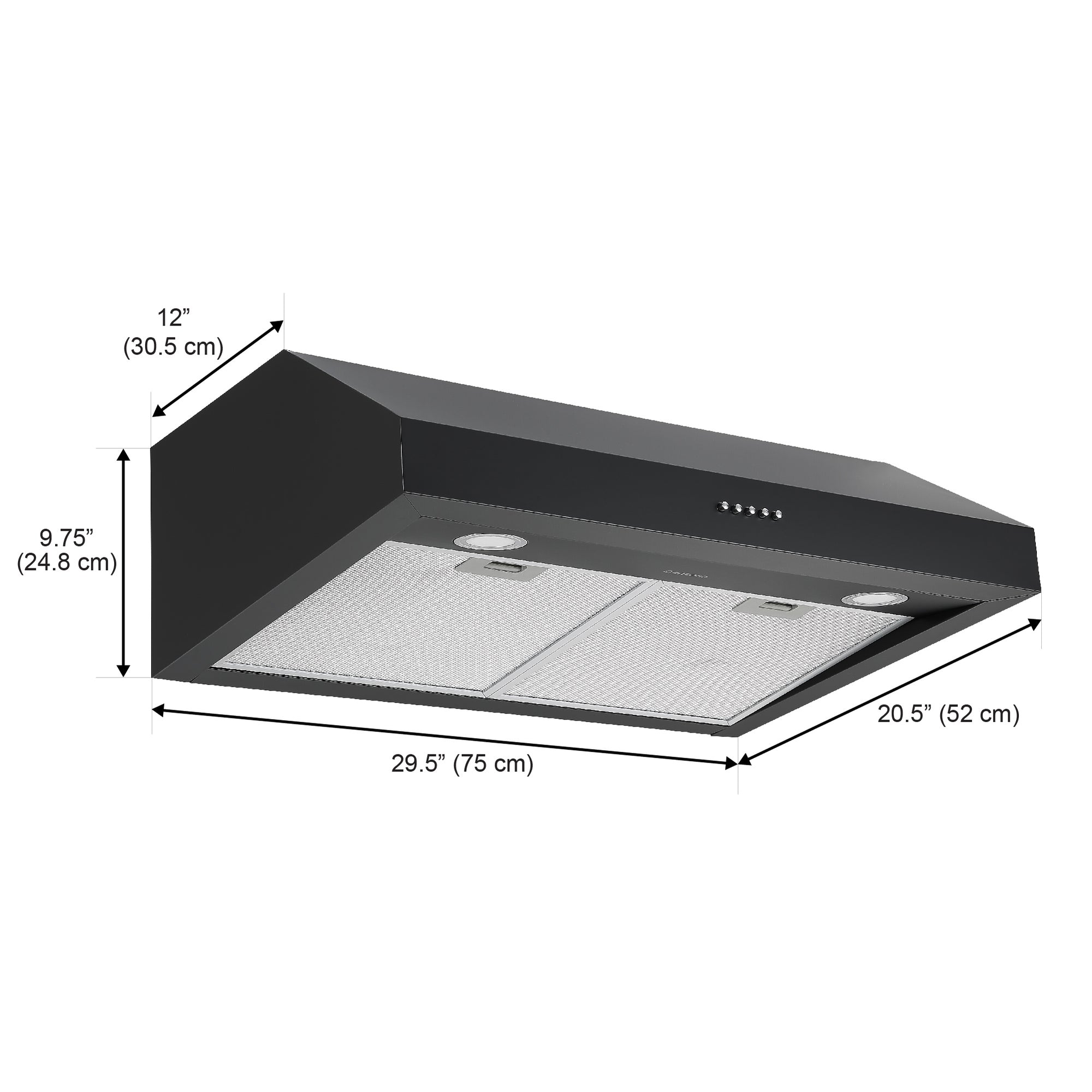 Ancona AN-18041BLK Undercabinet-Range-Hoods - View #4