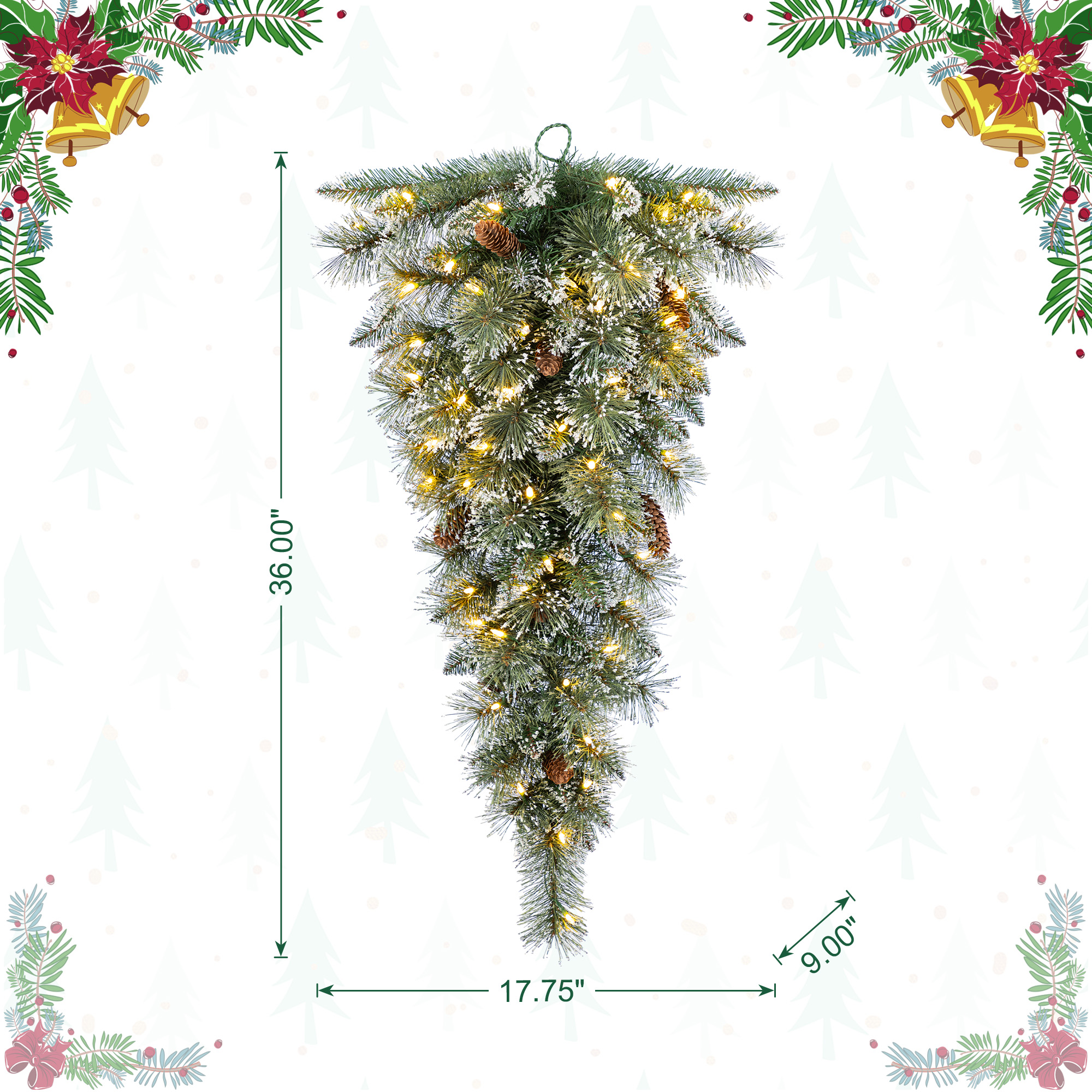 Glitzhome 2016000042 Table-Christmas-Decorations - View #5