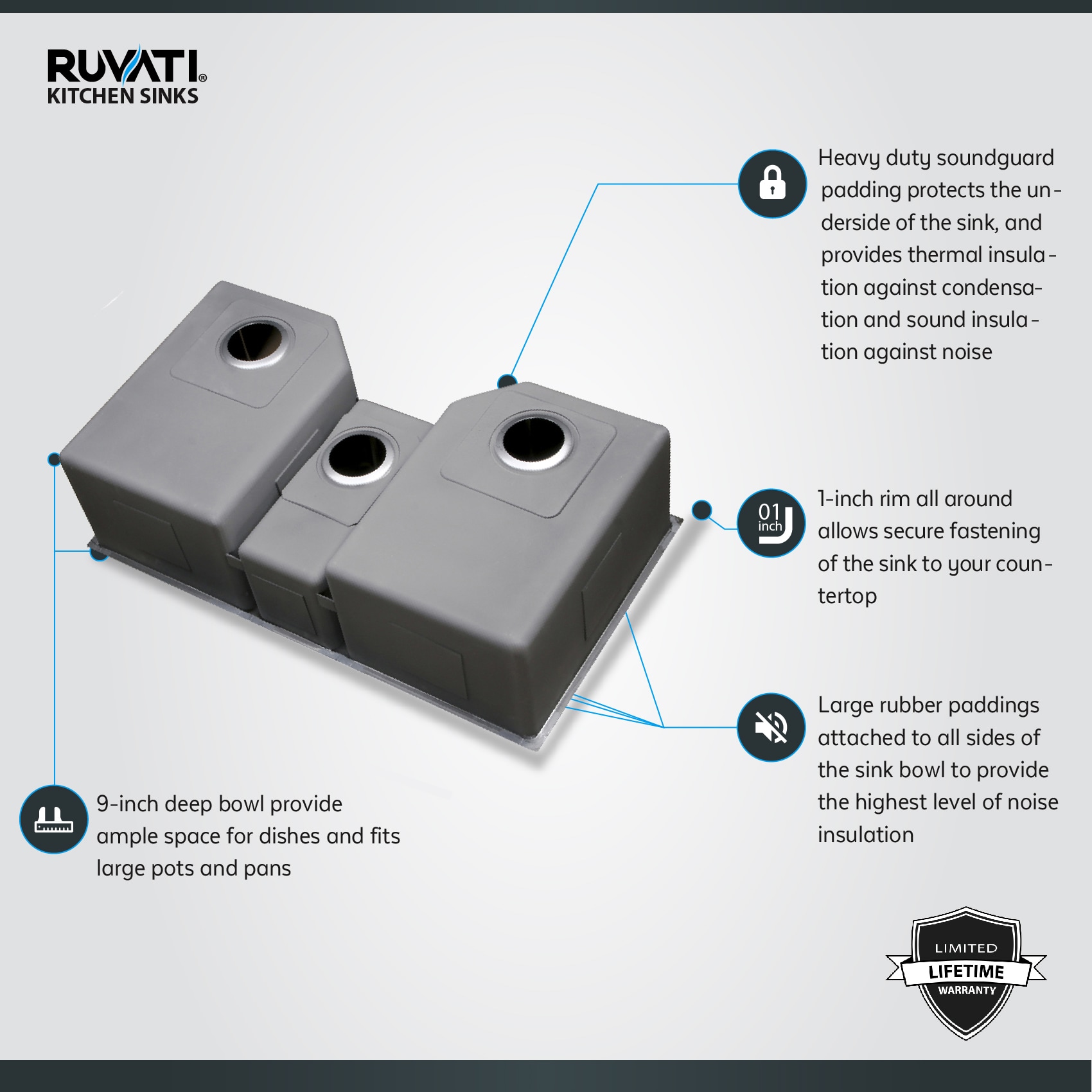 Ruvati RVH8500 Kitchen-Sinks - View #6