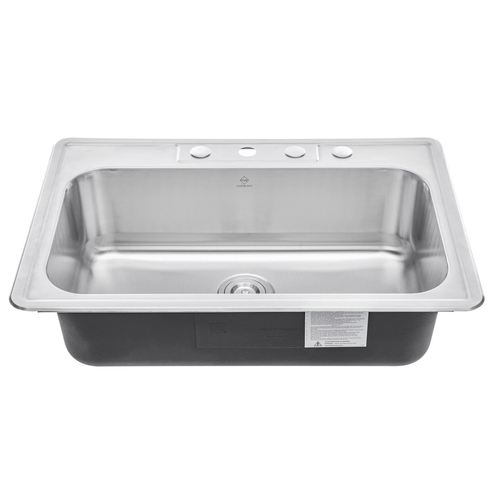 eModernDecor ALTS-3322-4-SGY Kitchen-Sinks - View #5
